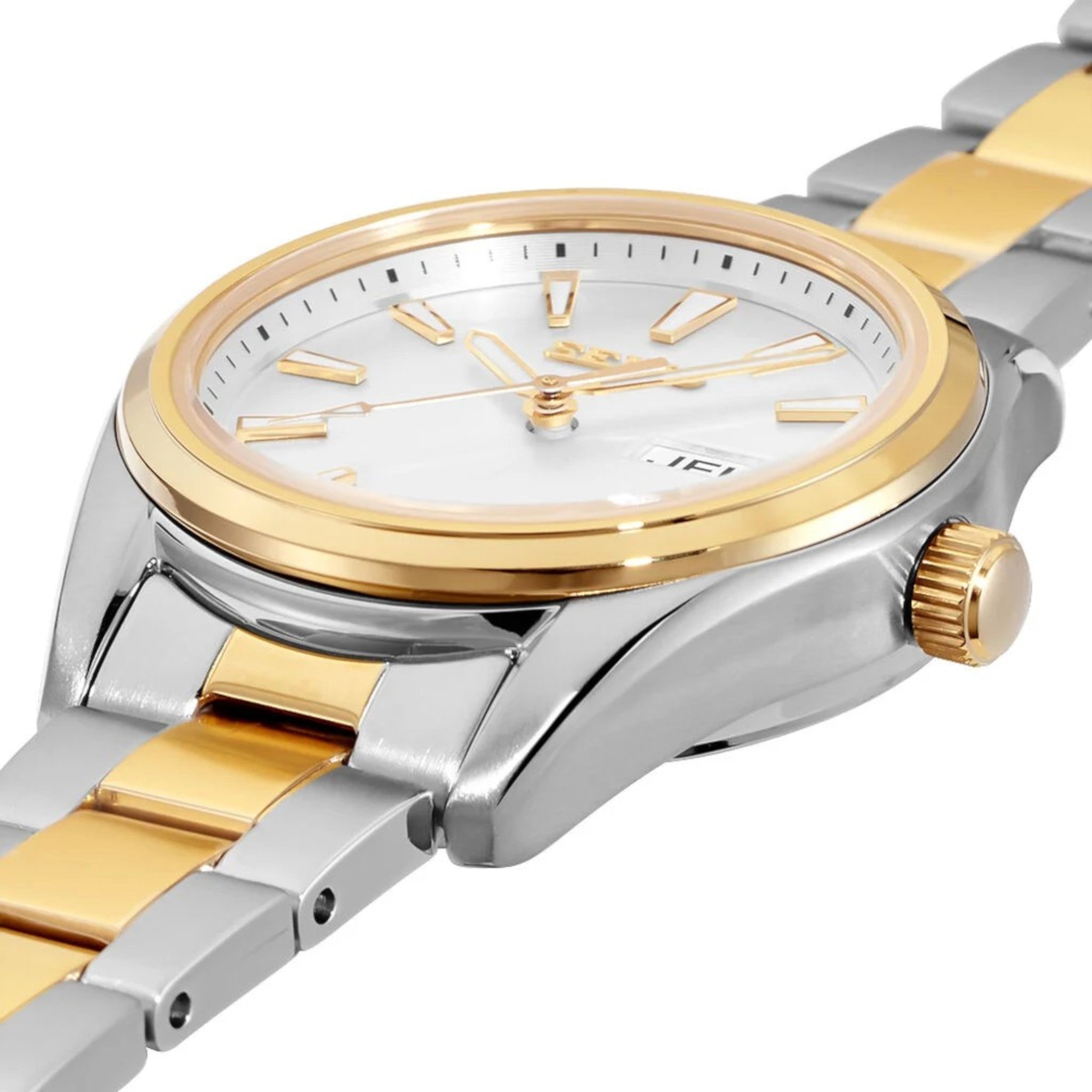 Montre Seiko Classic Femme SUR454P1 Blanc Argenté Doré Quartz