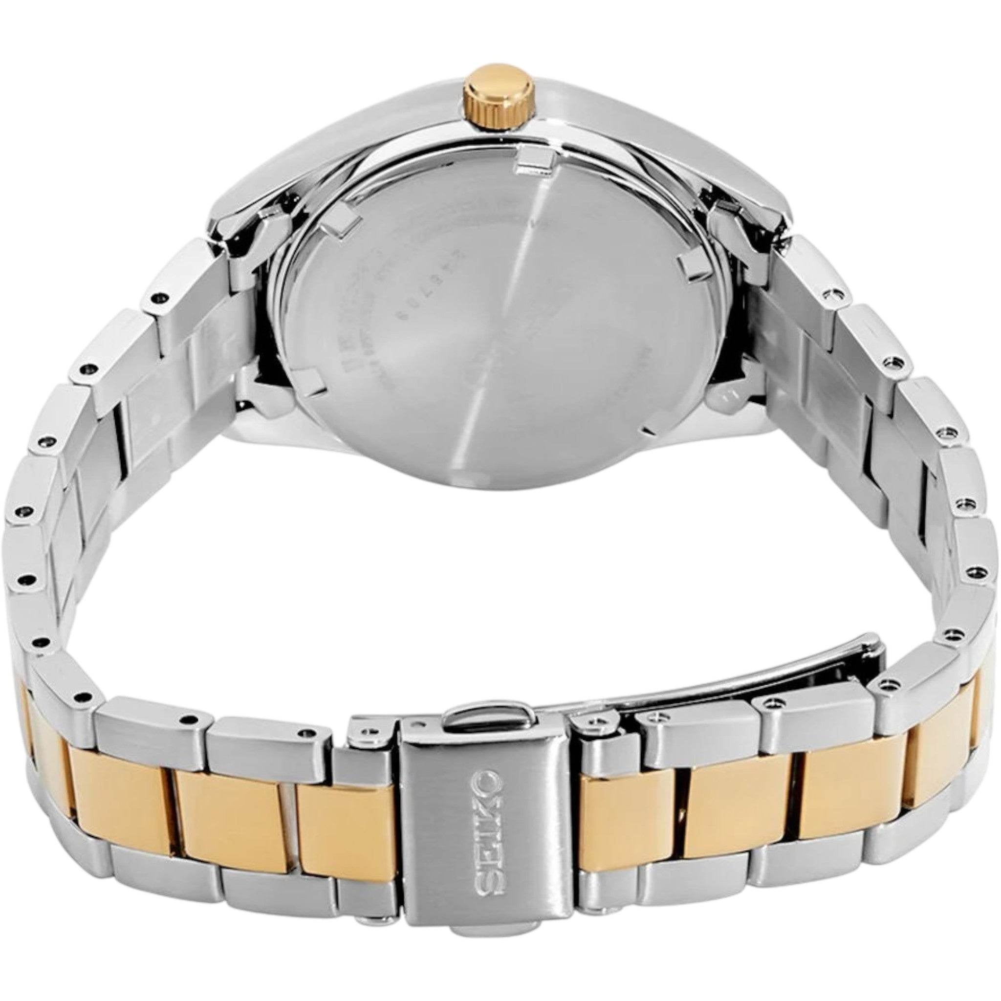 Montre Seiko Classic Femme SUR454P1 Blanc Argenté Doré Quartz