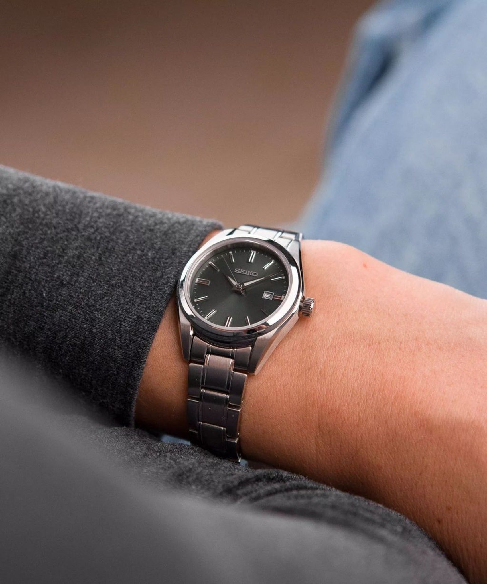 Montre Seiko Classique Quartz Femme SUR533P1 Vert Kaki
