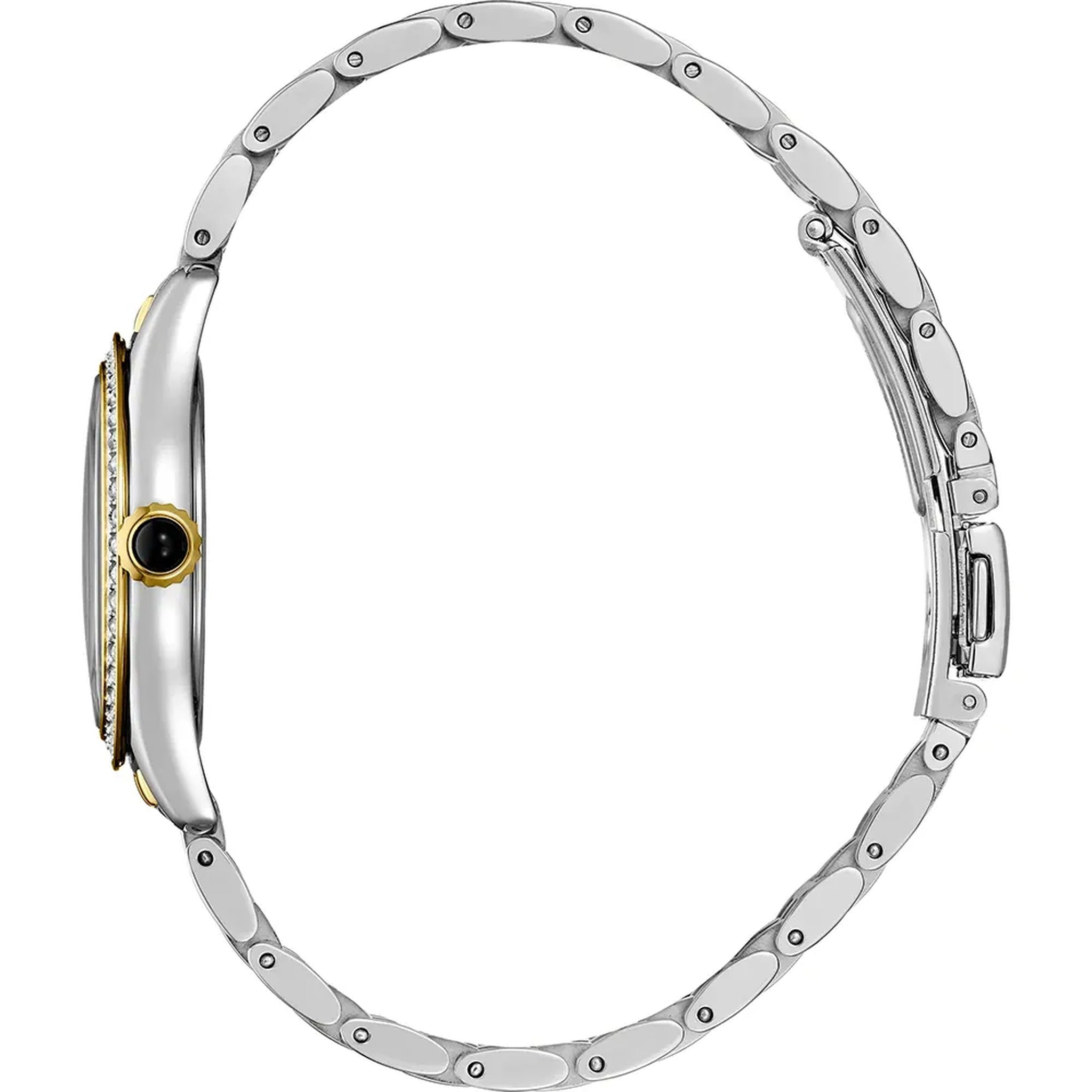 Seiko Classic Quartz Women's Watch SUR540P1 Silver Gold Crystal