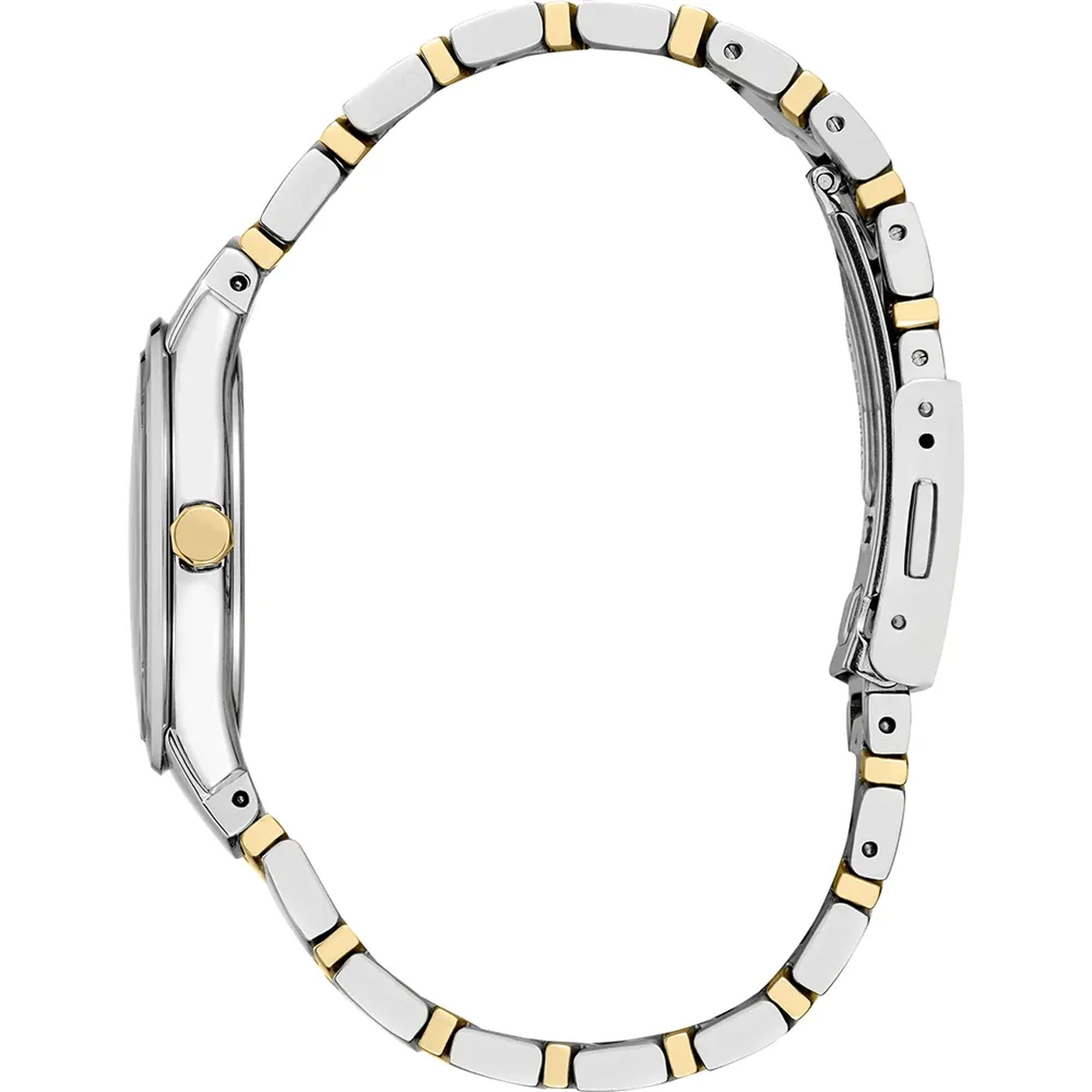 Seiko Classic Quartz Women's Watch SUR550P1 Round Silver Gold