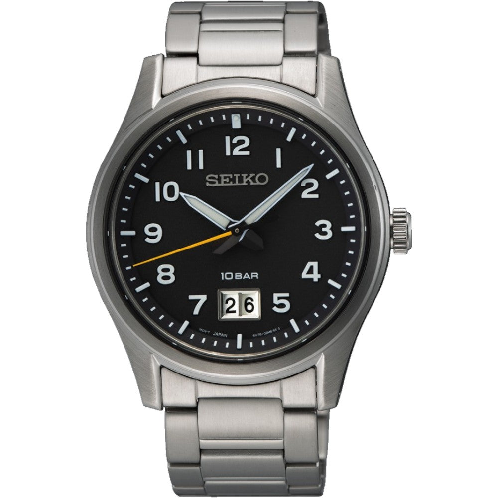Montre Seiko Sports Homme SUR569P1 Noir Date Quartz