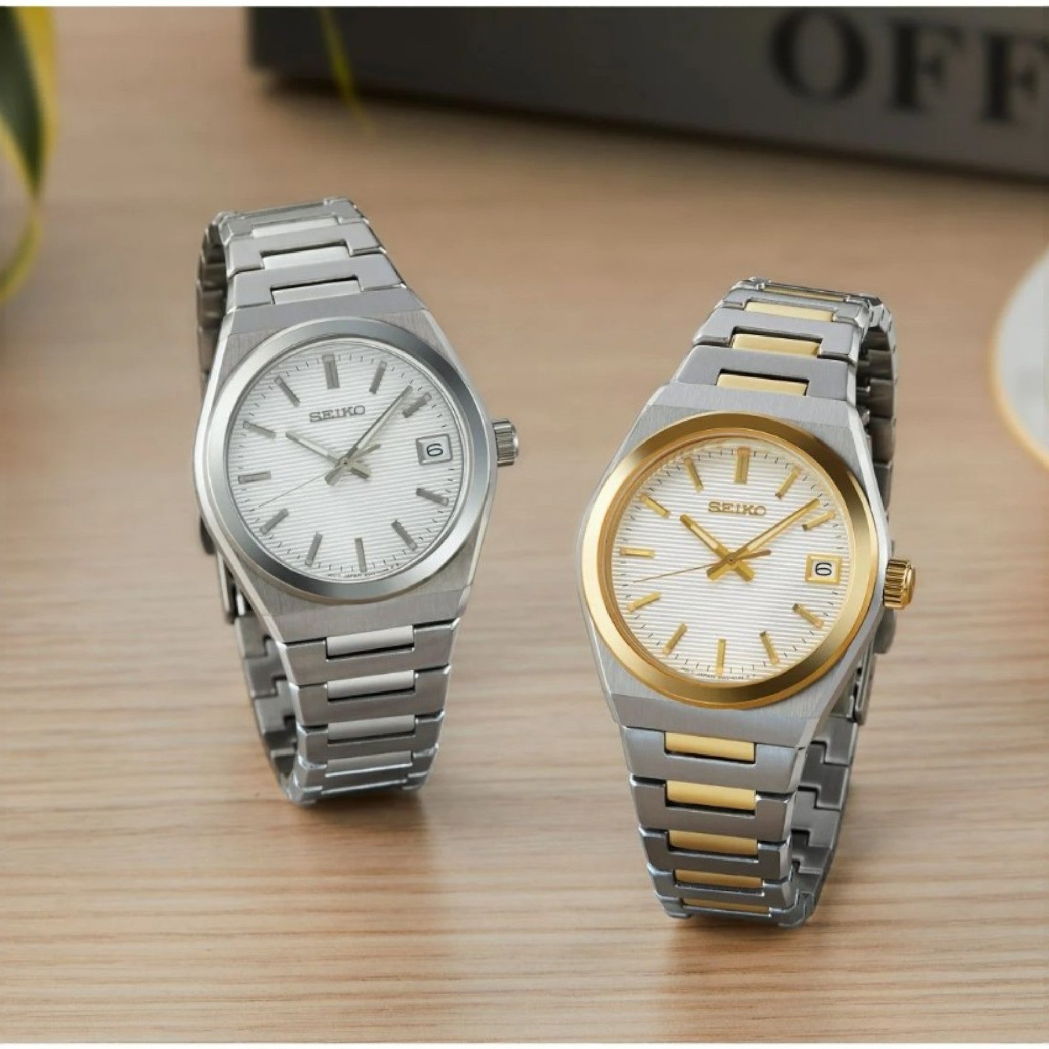 Montre Seiko Classic Femme SUR578P1 Blanc Doré Quartz