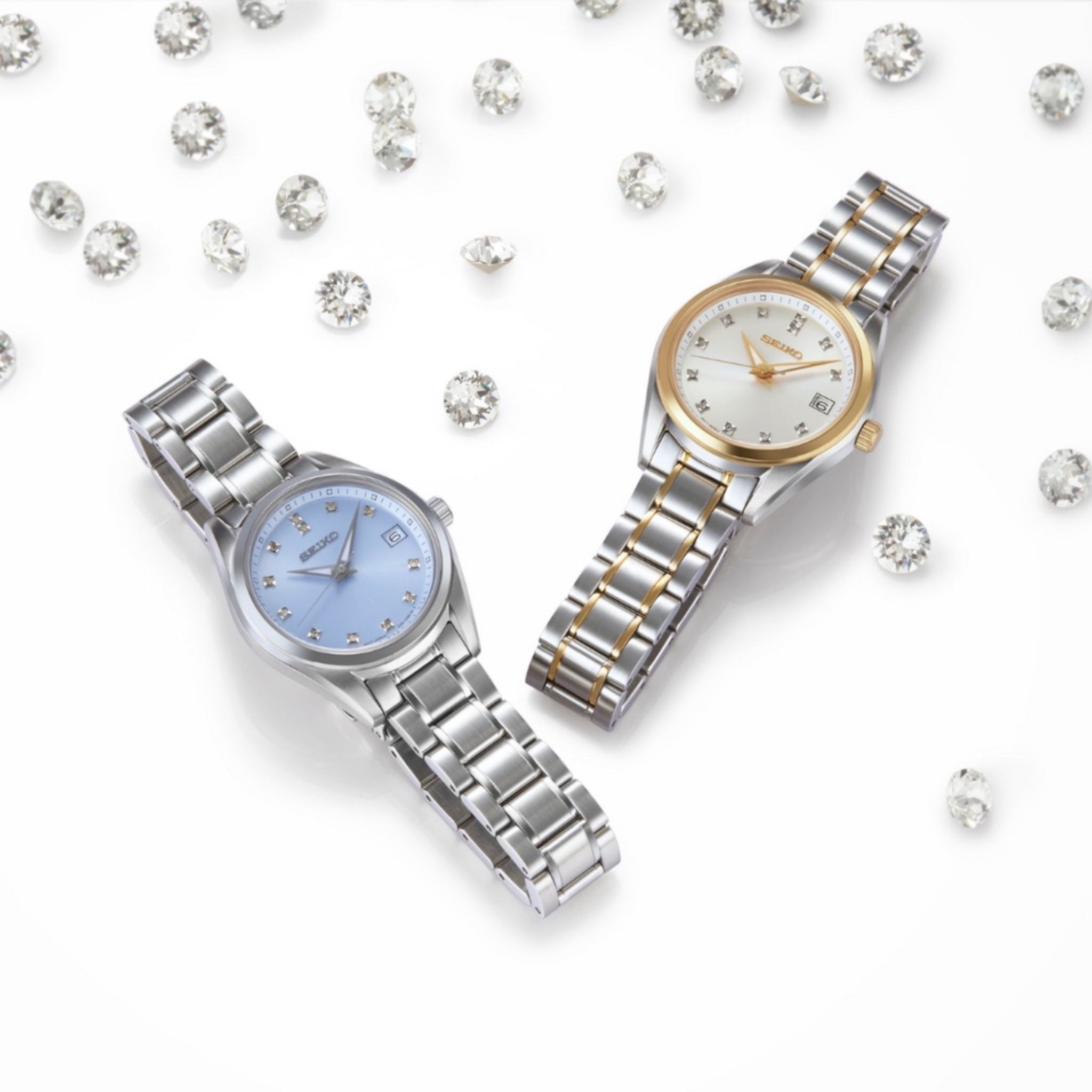 Montre Seiko Classic Femme SUR582P1 Diamant Blanc Quartz