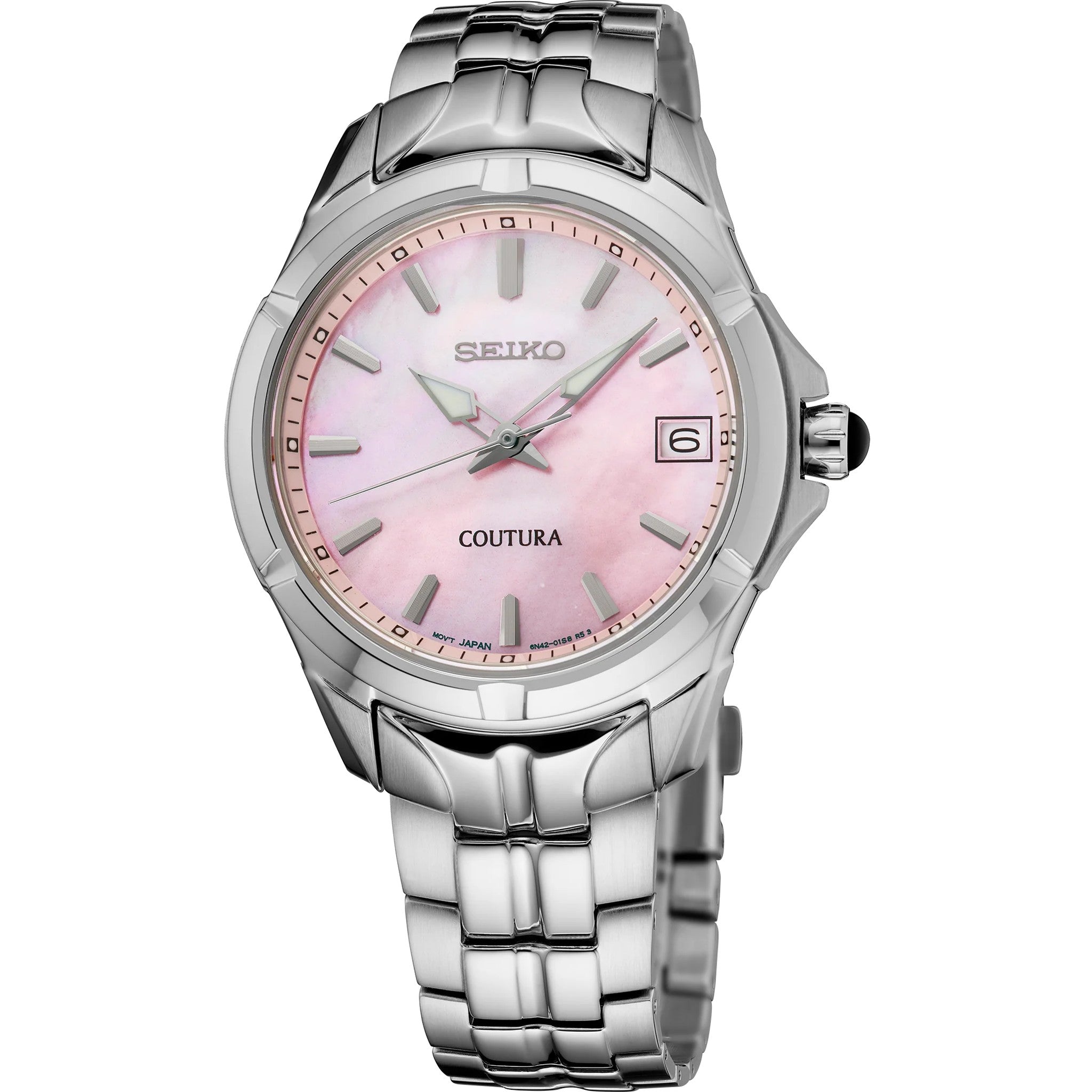 Seiko Coutura Women's Watch SUR585 Mother of Pink