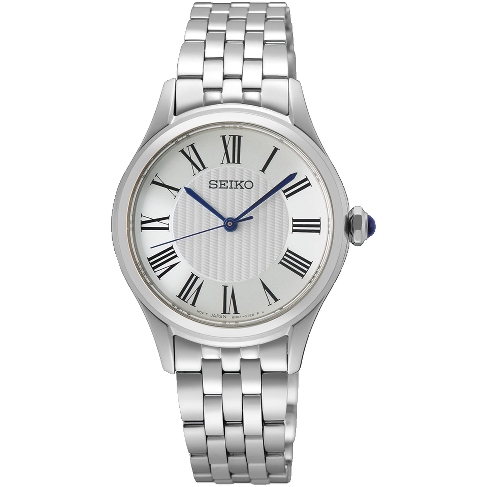 Seiko Classic Quartz Women's Watch SUR609P1 Silver Roman Numerals