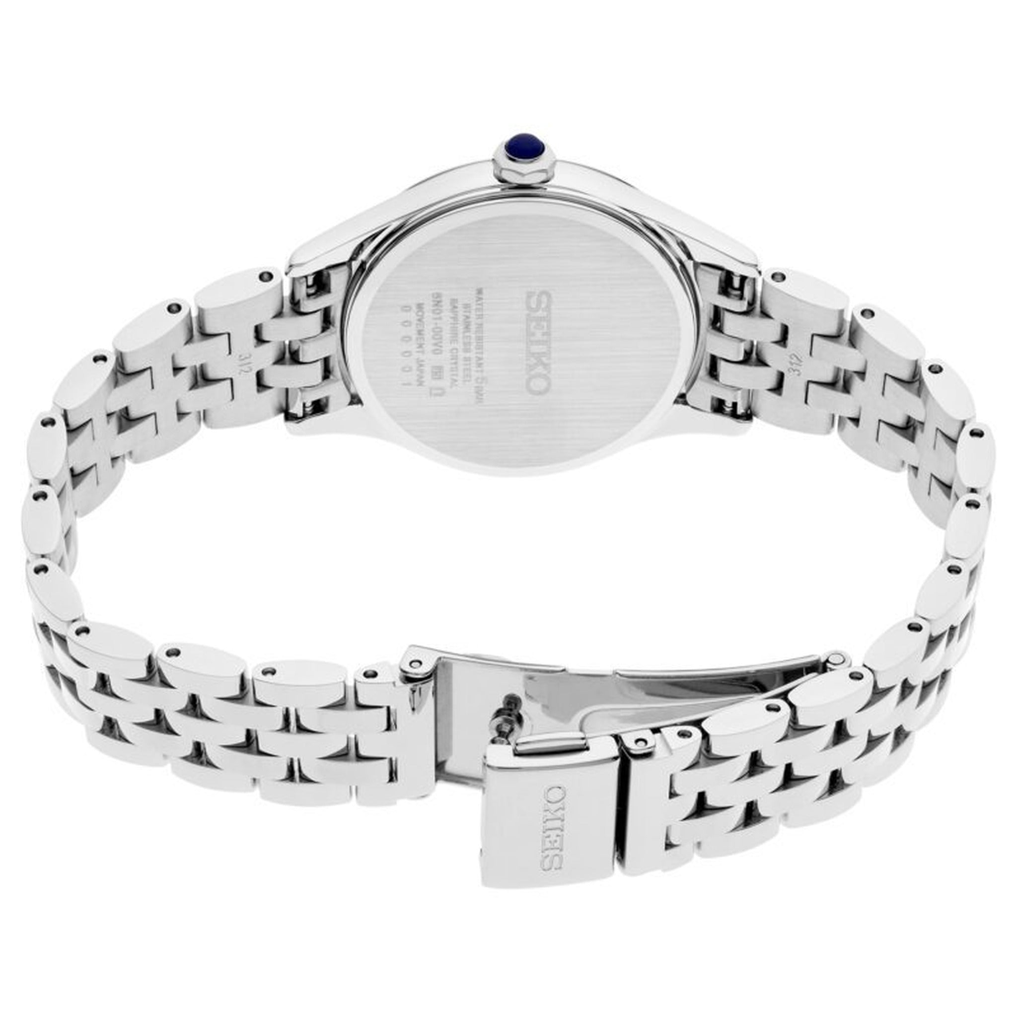 Seiko Classic Quartz Women's Watch SUR609P1 Silver Roman Numerals