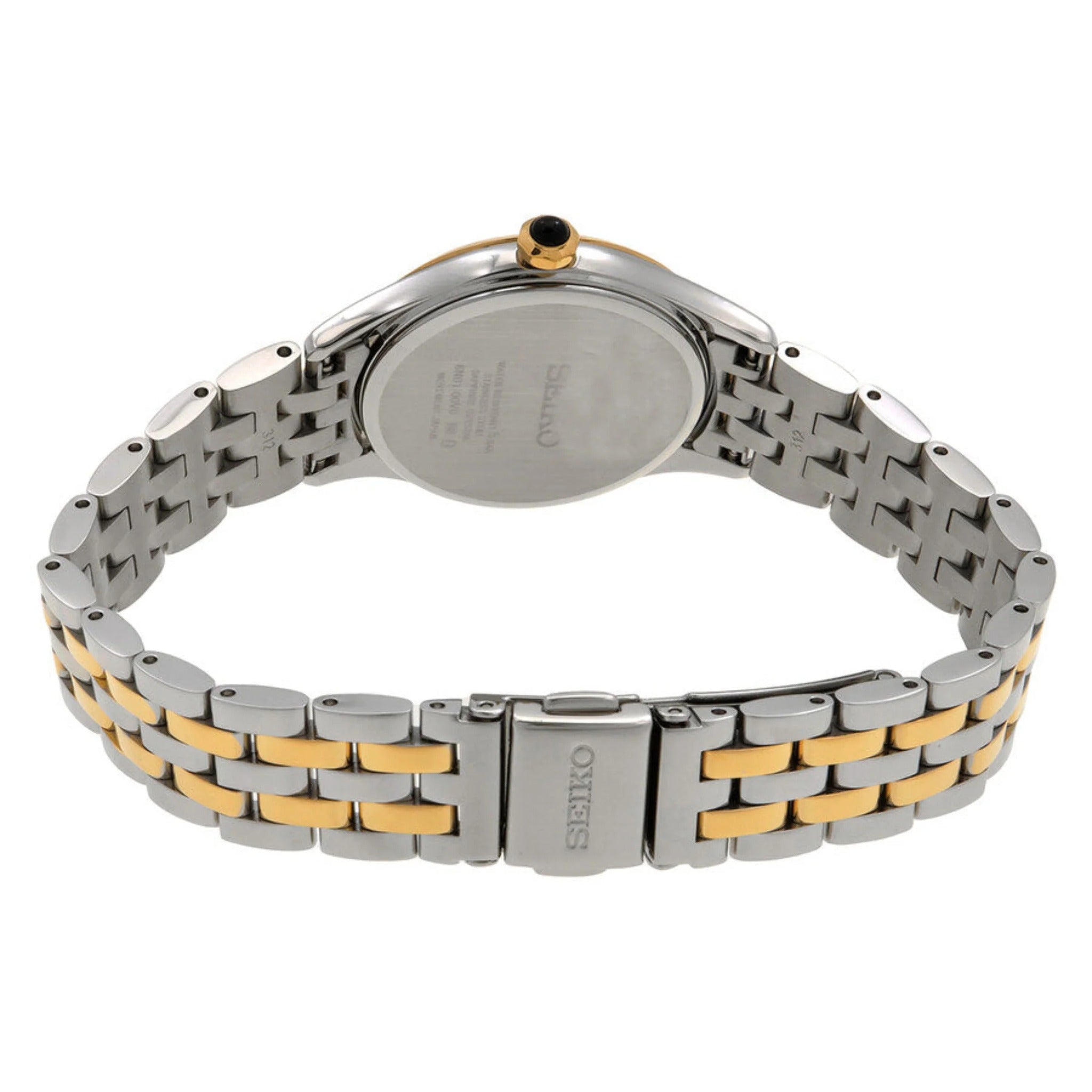 Seiko Classic Quartz Women's Watch SUR612P1 Silver Gold Roman Numerals