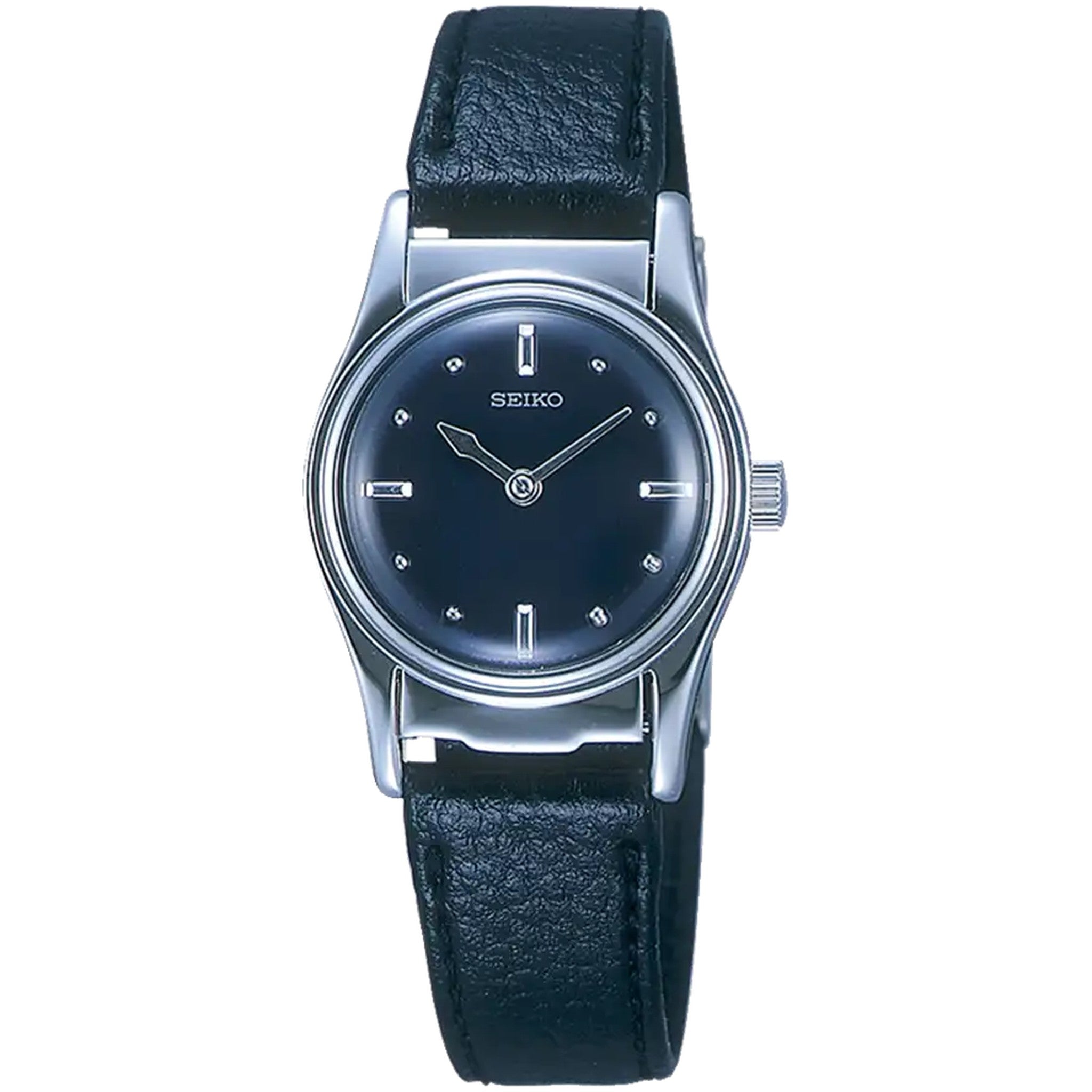 Seiko Braille Women's Watch SWL001J5 Silver Black Leather