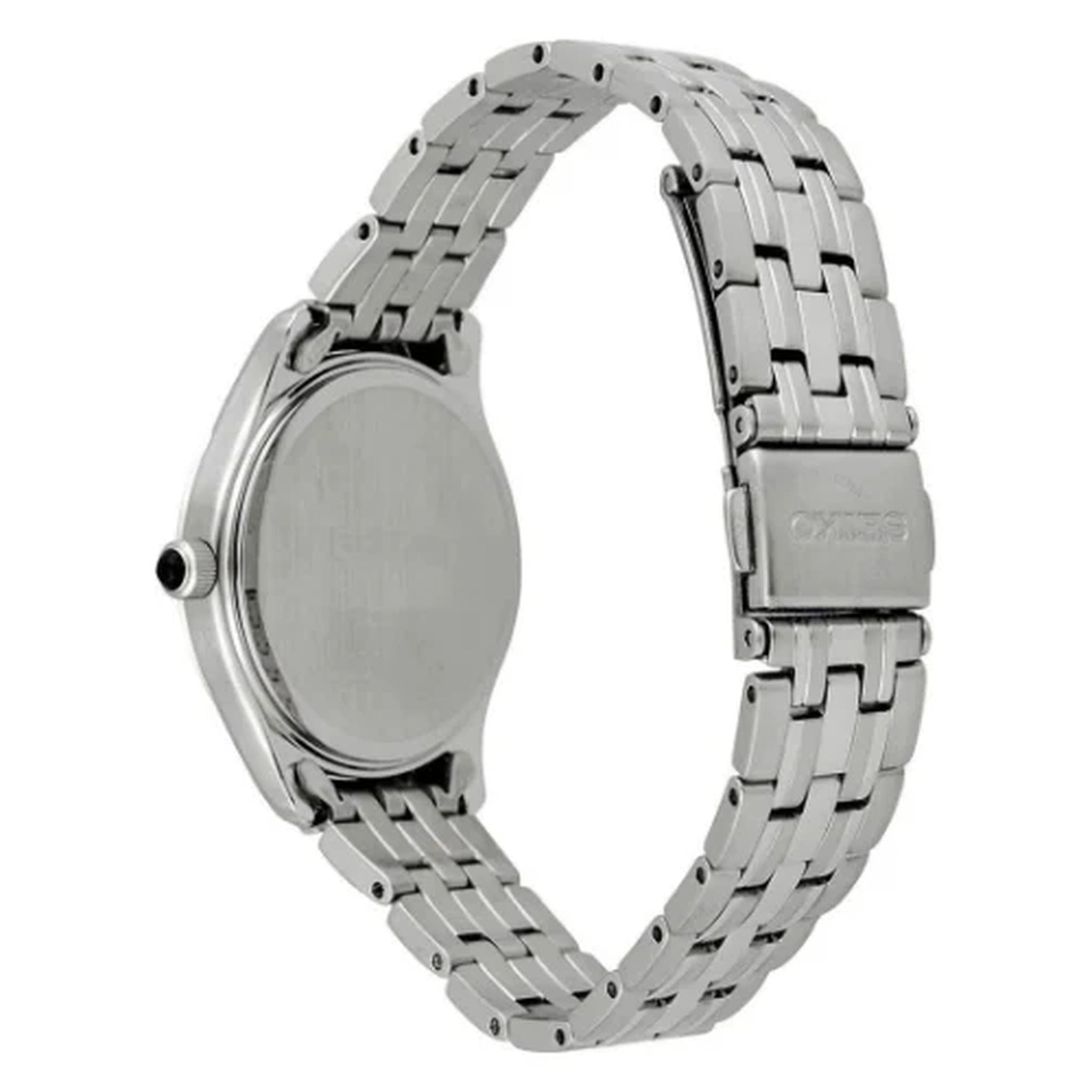 Seiko Classic Quartz Women's Watch SWR069P1 Silver Beige Roman Numerals
