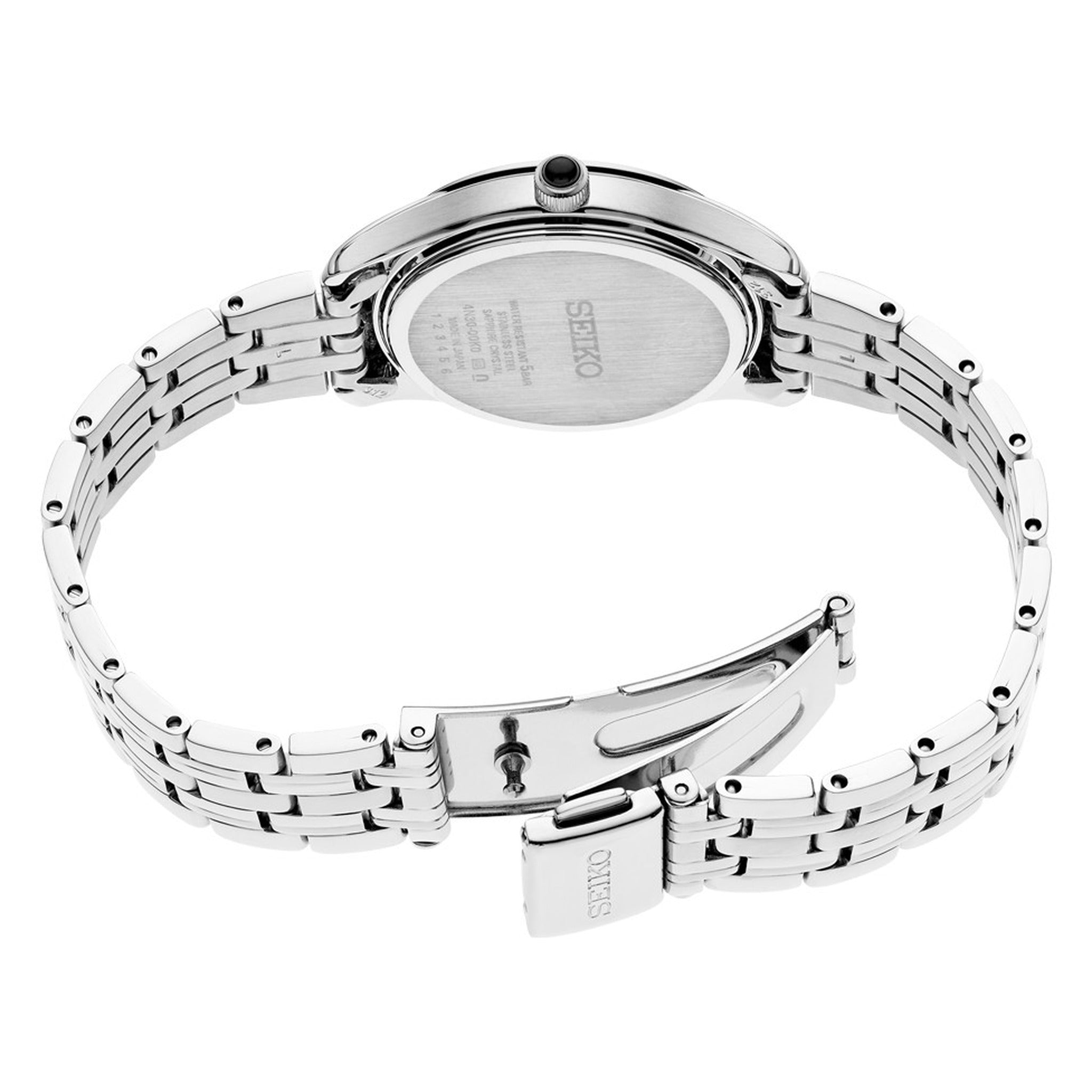 Seiko Classic Quartz Women's Watch SWR069P1 Silver Beige Roman Numerals