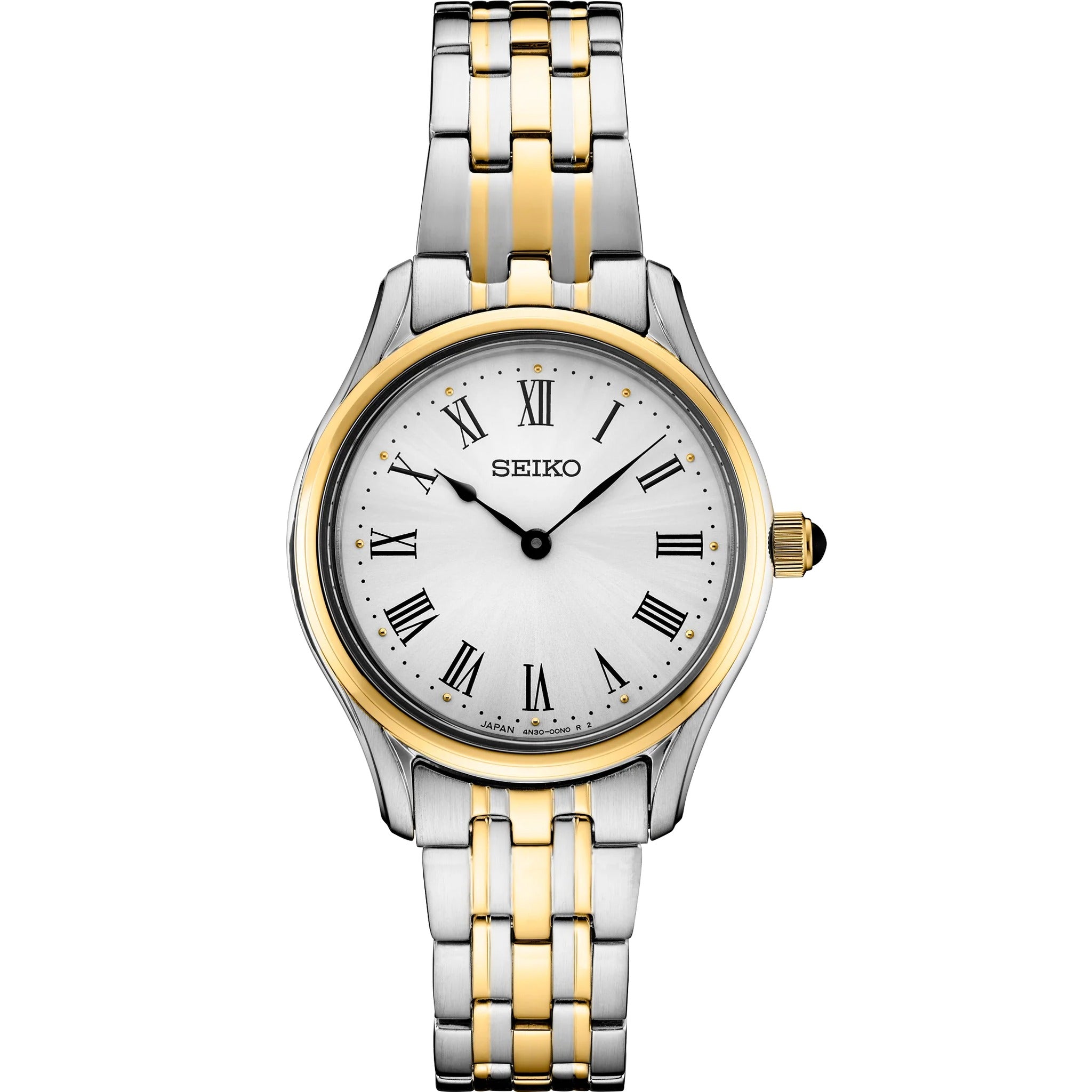 Seiko Classic Quartz Women's Watch SWR070P1 Silver Gold Roman Numerals