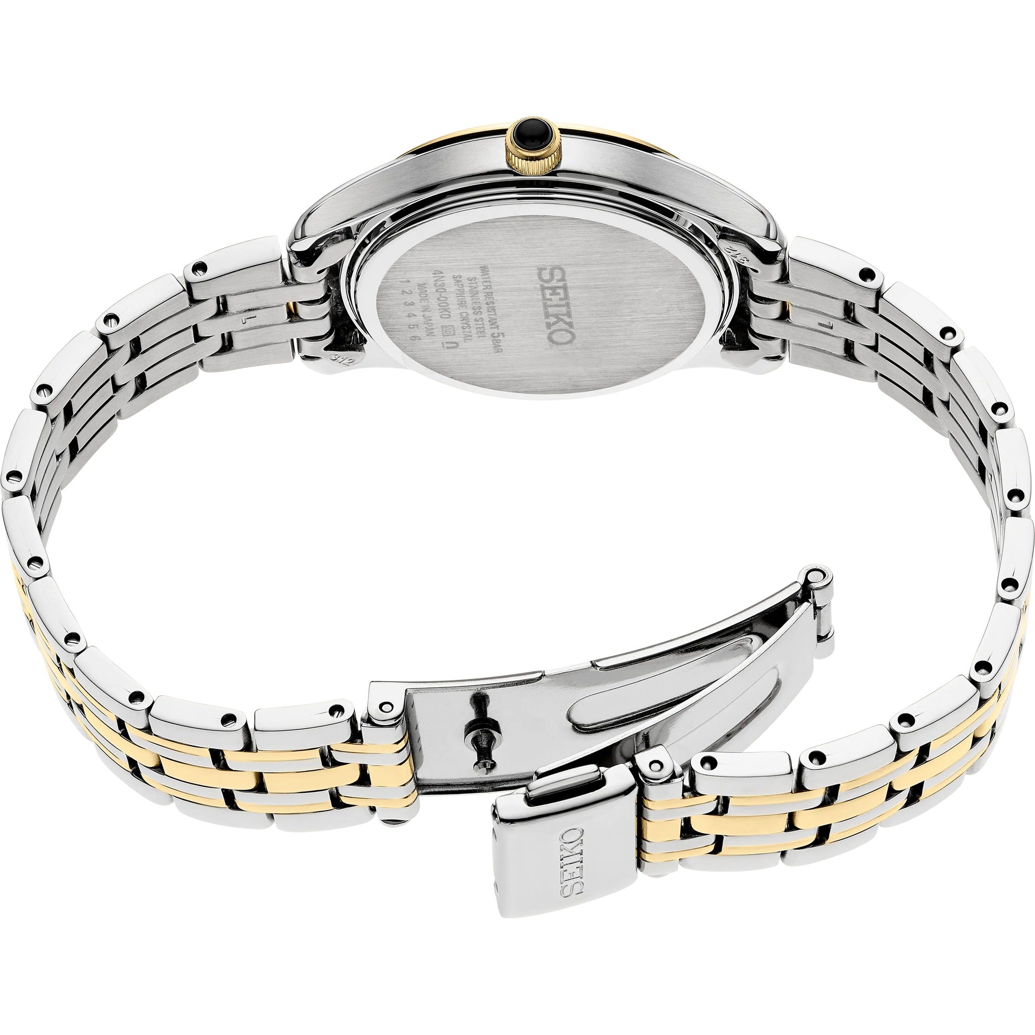 Seiko Classic Quartz Women's Watch SWR070P1 Silver Gold Roman Numerals