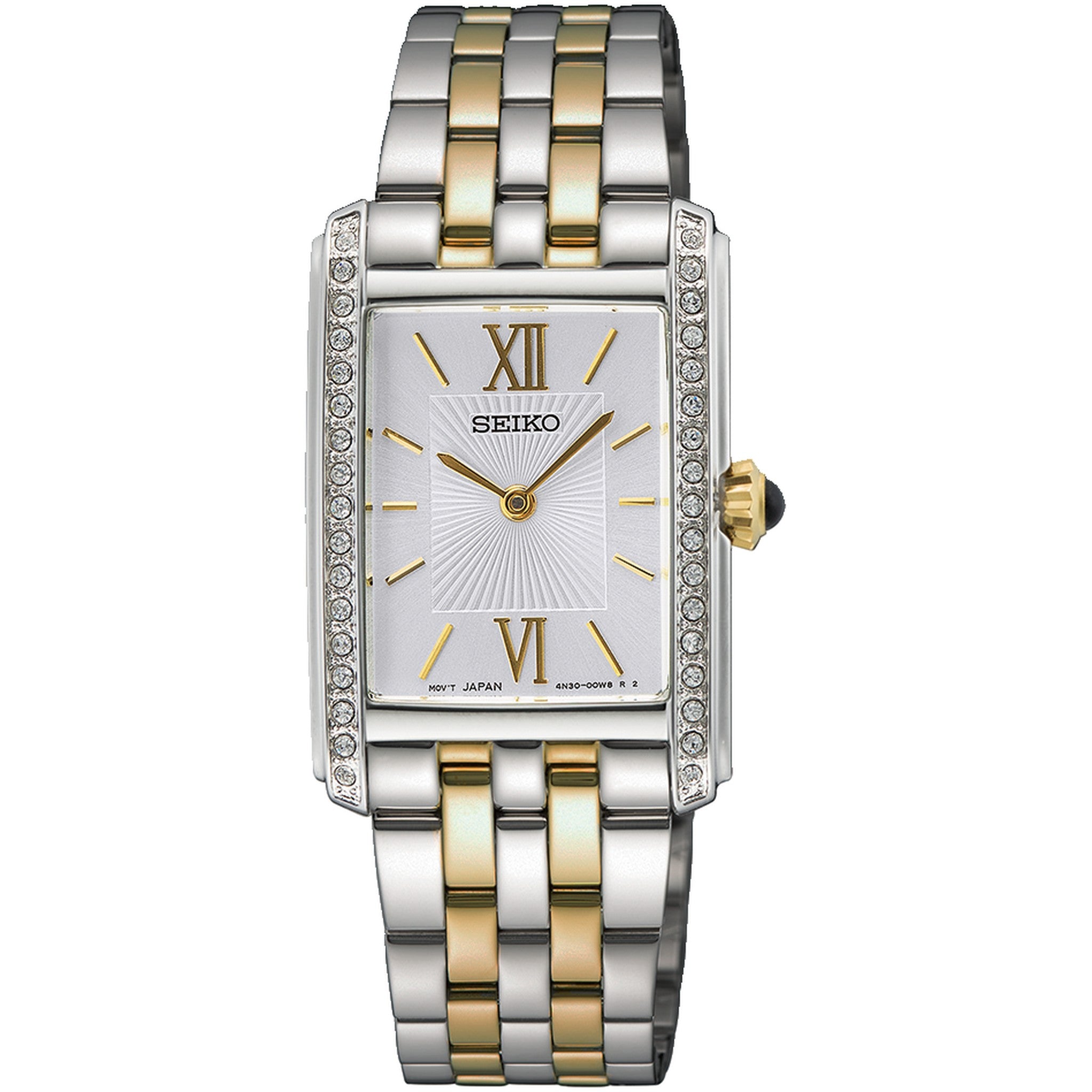 Seiko Essentials Women's Watch Roman Dial SWR093P1 Silver Gold