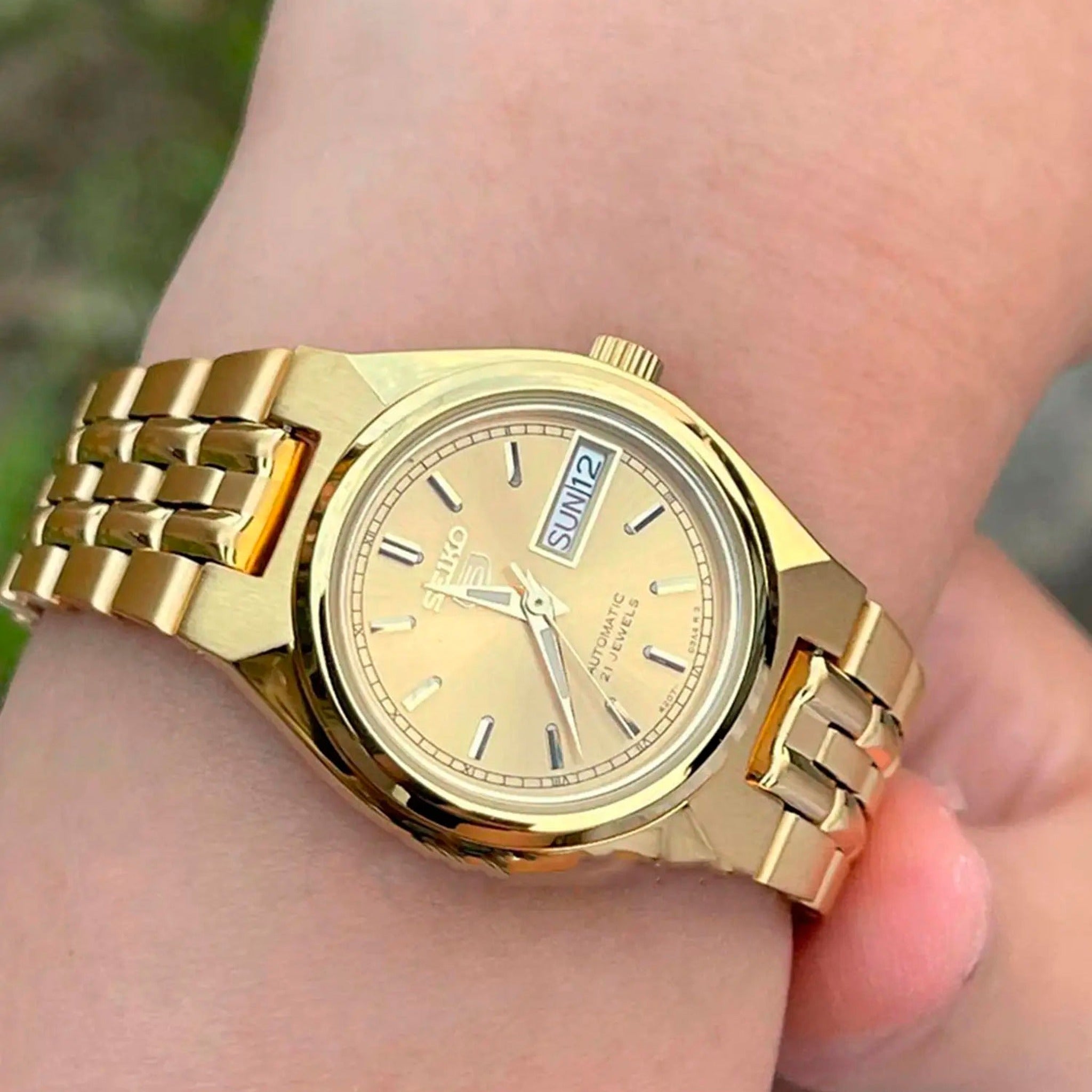 Montre Seiko 5 Femme Automatique SYMA04K1 Doré