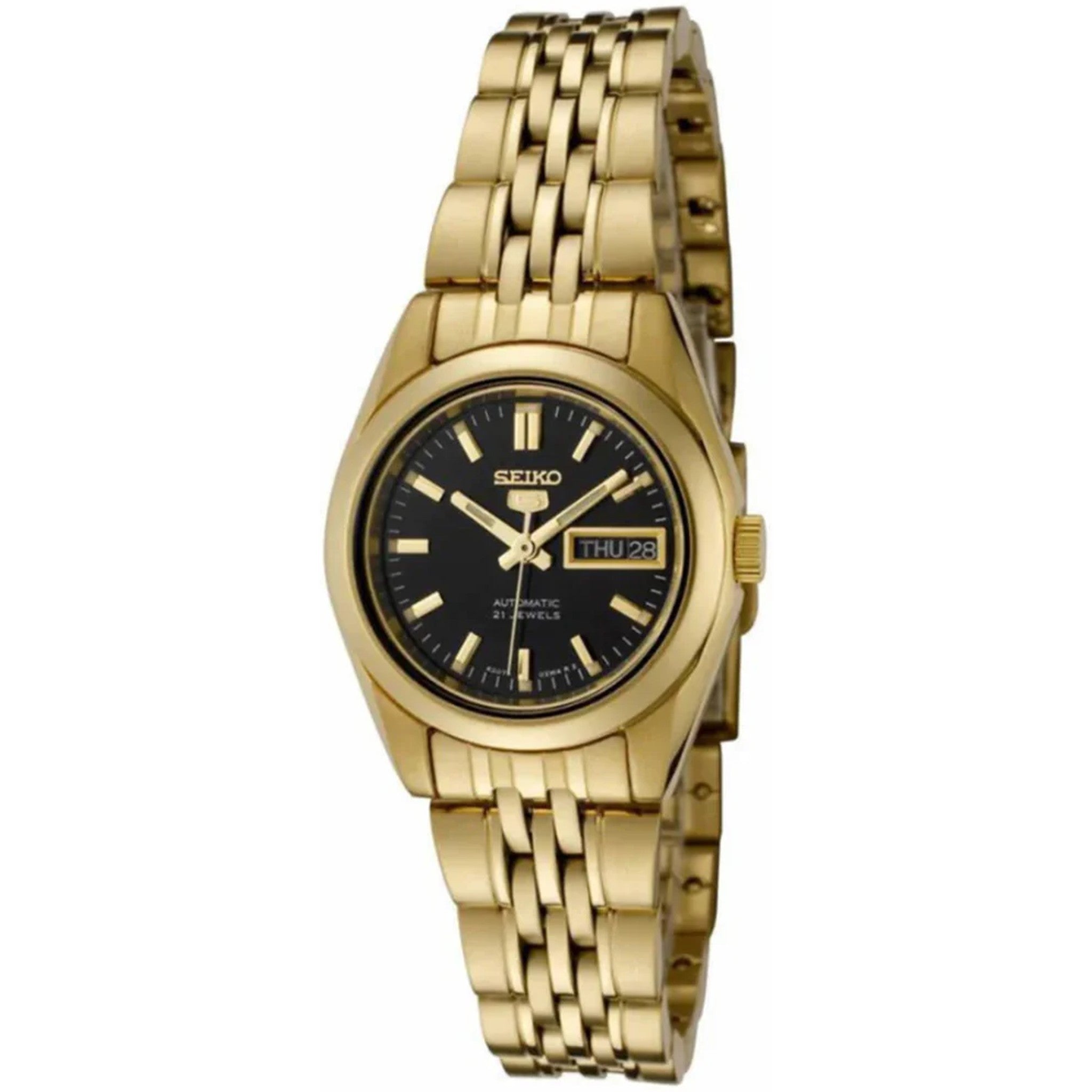 Montre Seiko 5 Femme Automatique SYMA40K1 Doré Noir