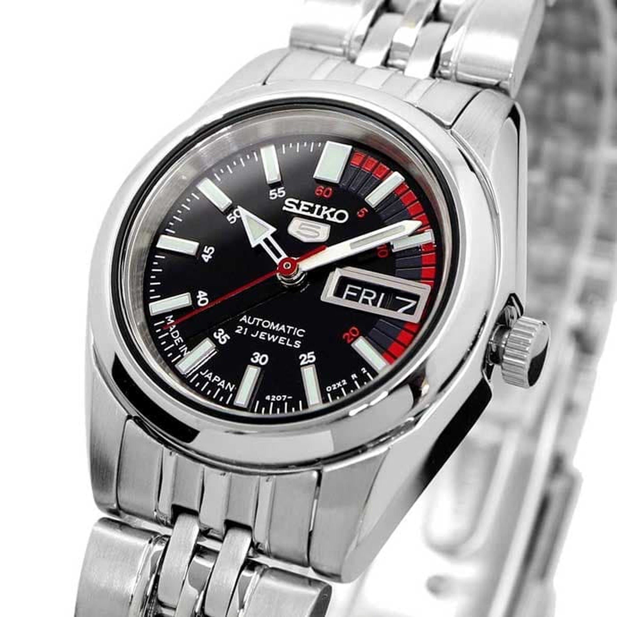 Montre Seiko 5 Femme Automatique SYMA43J1 Noir Rouge