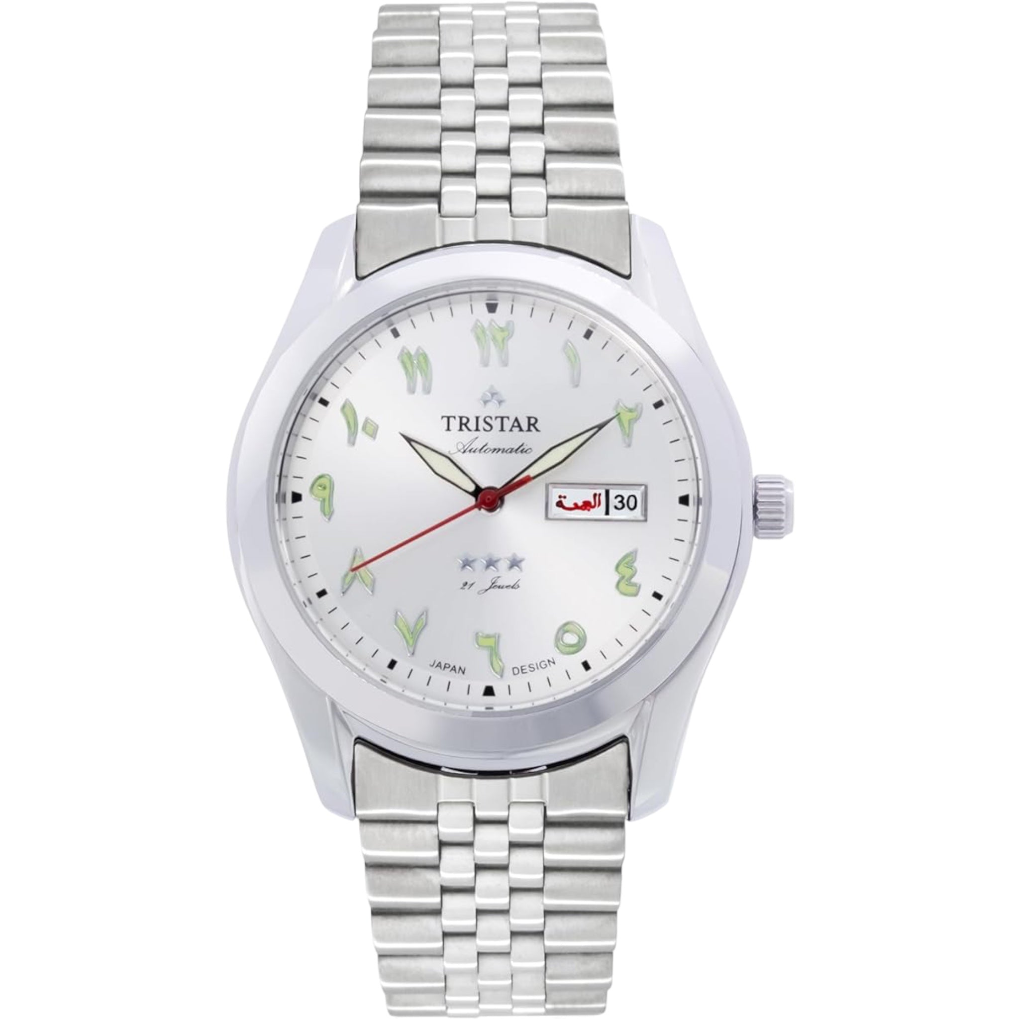 Tristar Arabic Dial BA23WMSSM03 White Silver Automatic Watch
