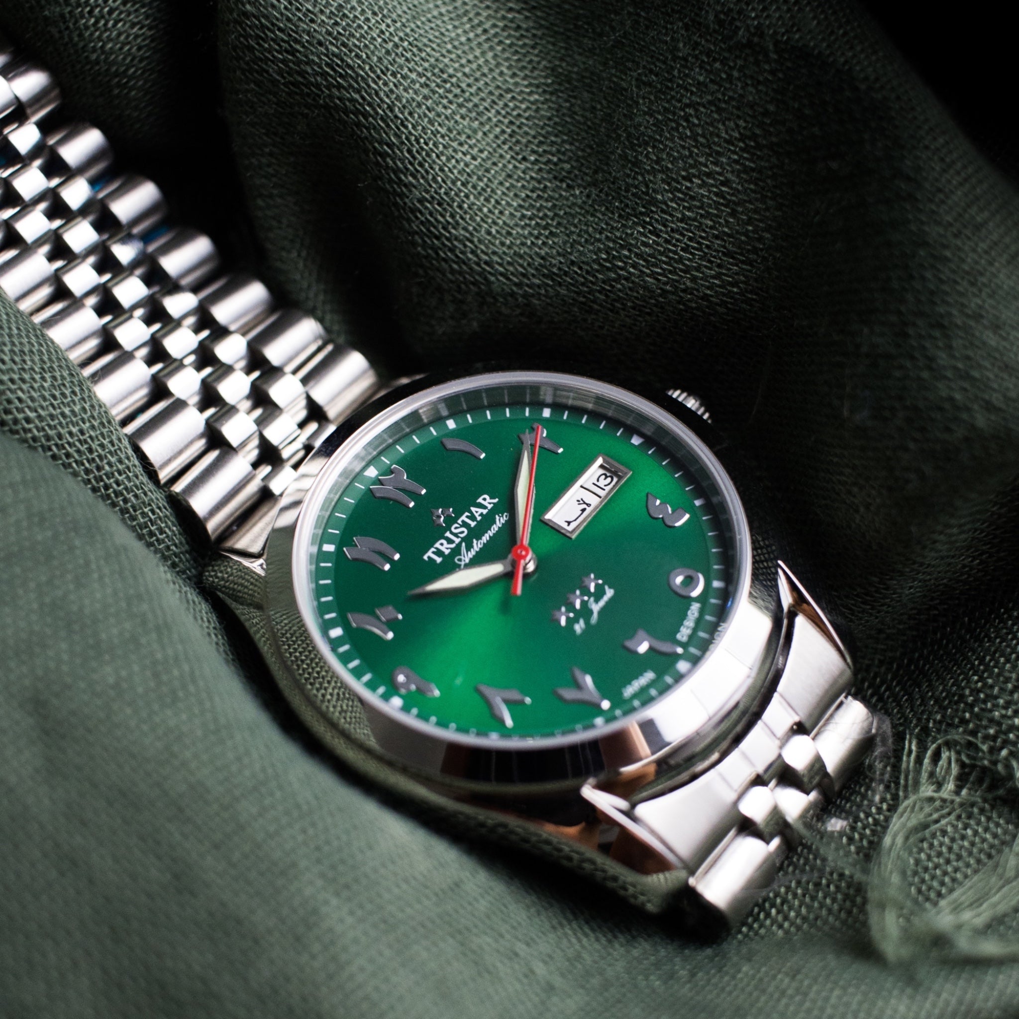 Tristar Arabic Dial BA33GMSSM03 Green Automatic Watch