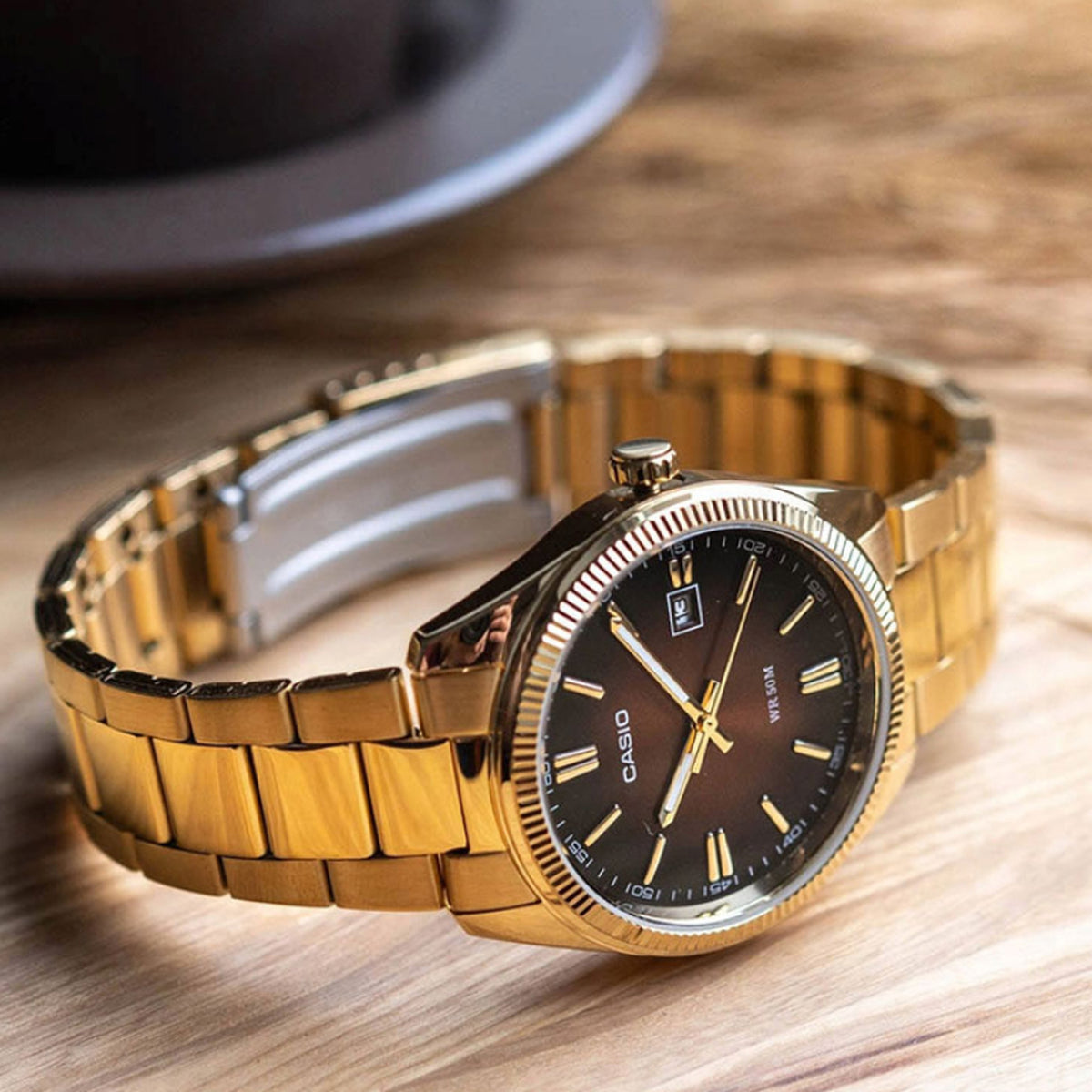 Montre Casio MTP-1302PGC-5AV Homme Marron Doré