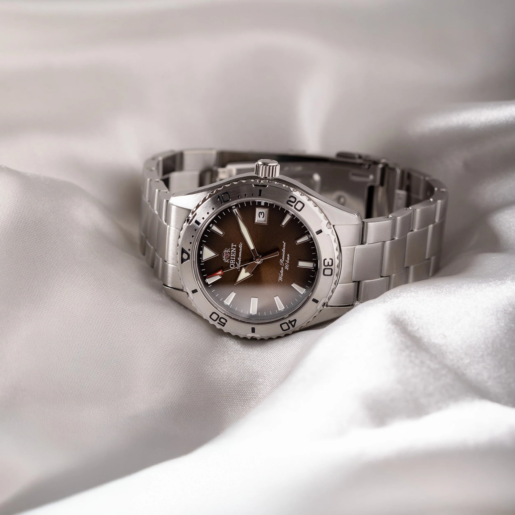 Montre Orient Mako 40 RA-AC0Q15Y30B Marron Automatique