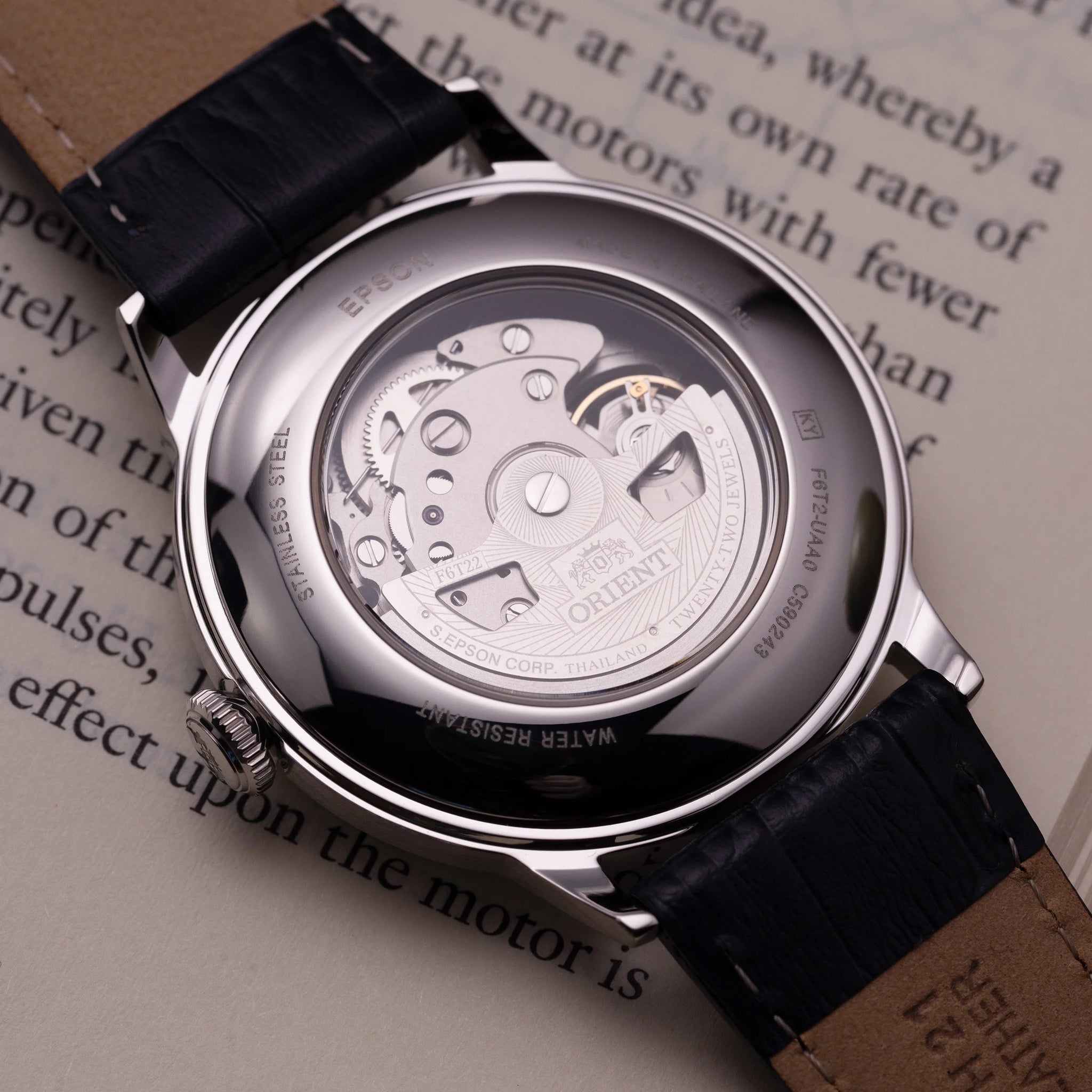 Montre Orient Bambino RA-AG0002S30B Cœur ouvert Blanc Automatique