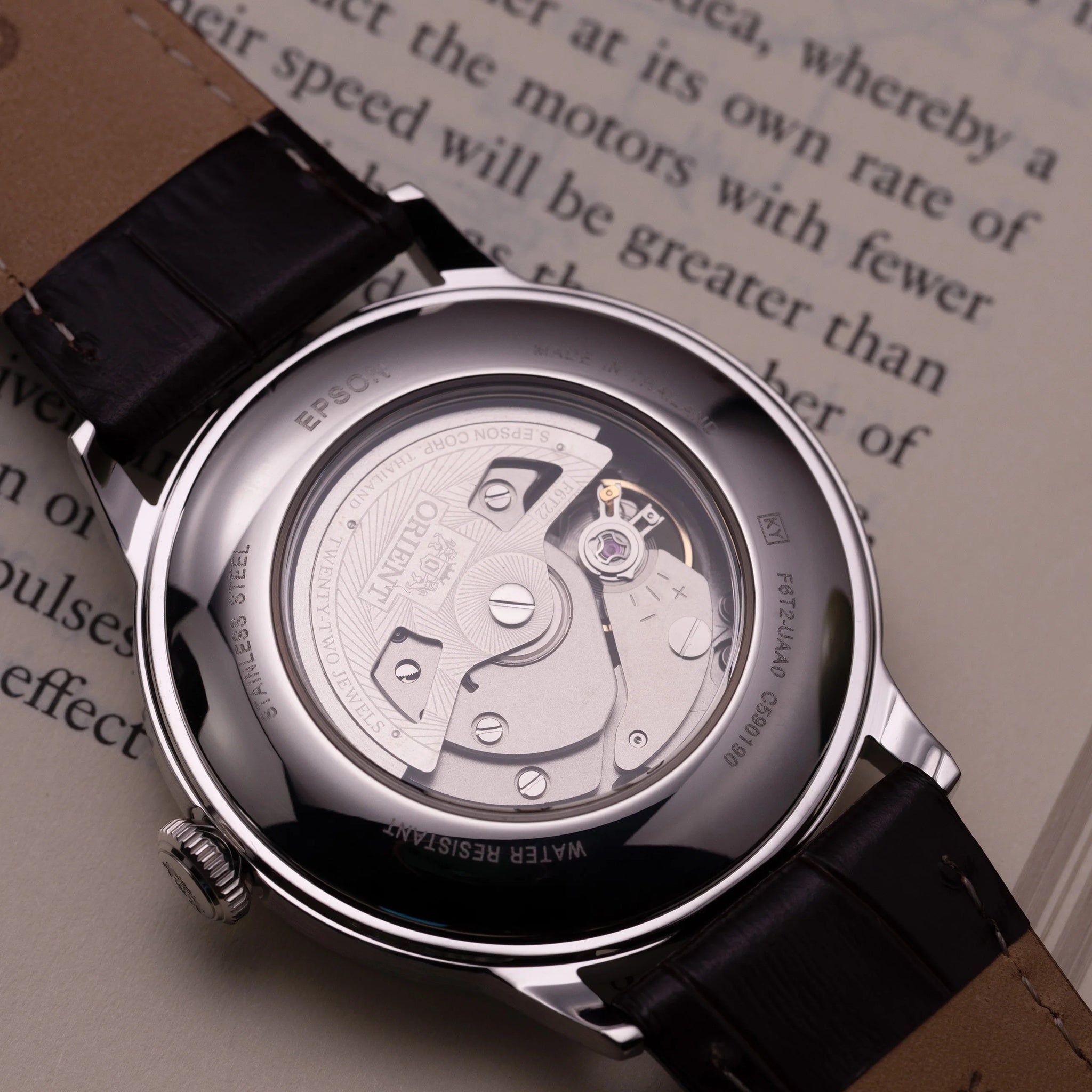 Montre Orient Bambino RA-AG0005L30B Cœur ouvert Bleu Automatique