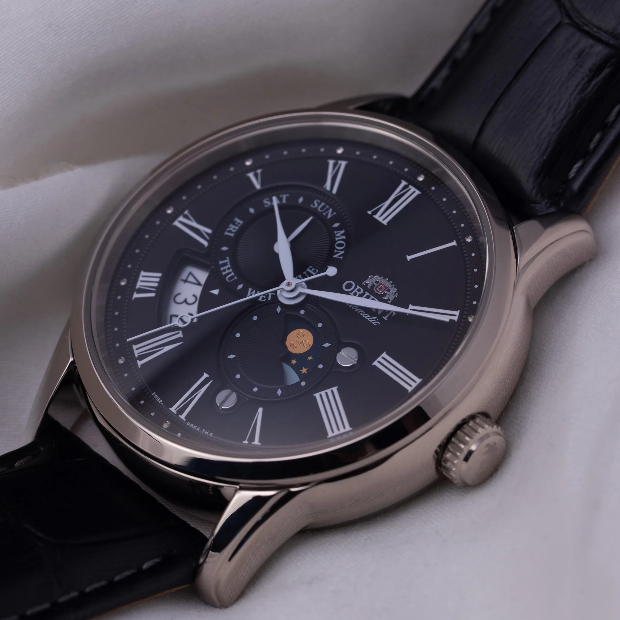 Montre Orient Classic RA-AK0011D30B Sun & Moon Bleu Solaire
