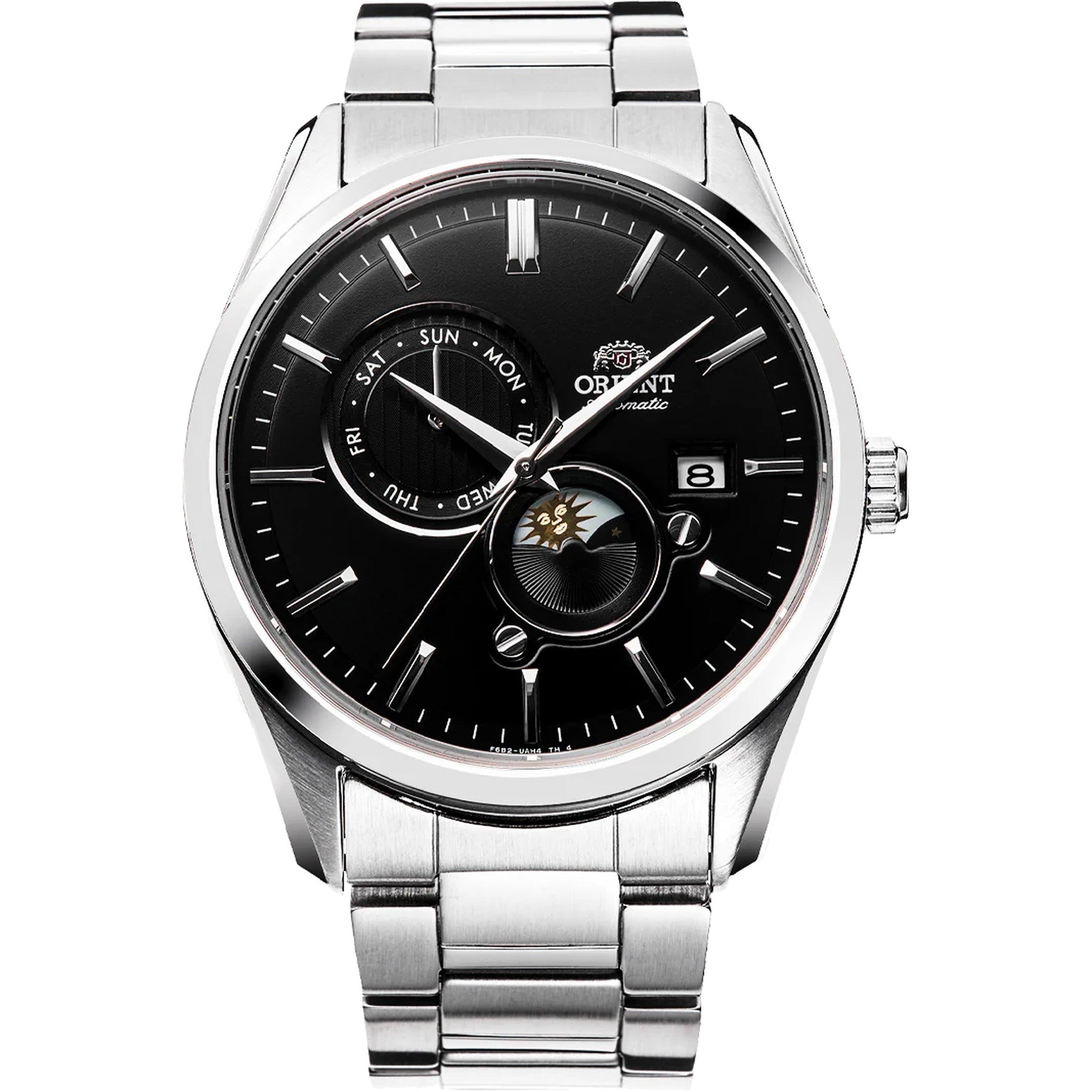 Montre Orient Contemporary RA-AK0307B30B Sun & Moon Noir Solaire