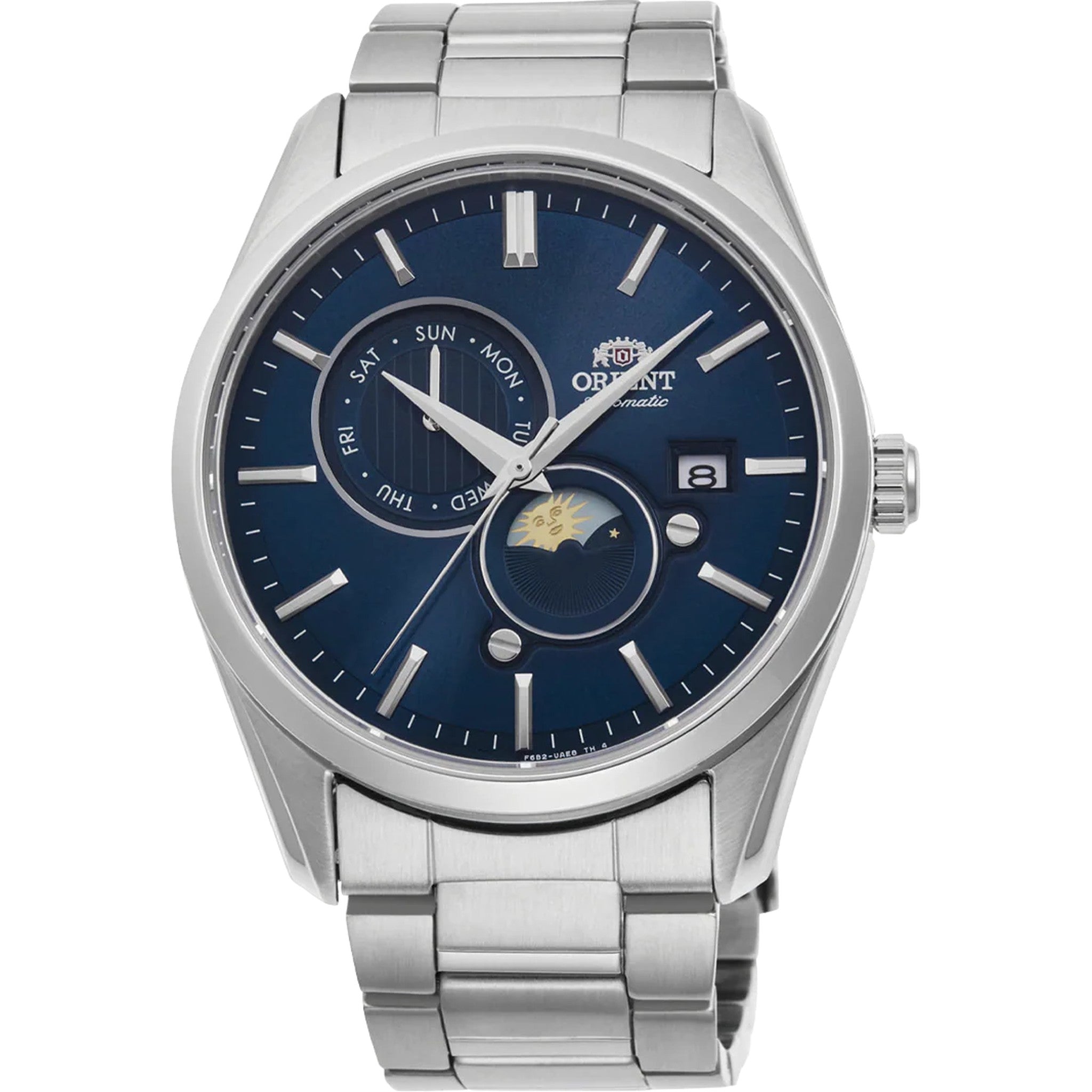 Montre Orient Contemporary RA-AK0308L30B Sun & Moon Bleu Solaire