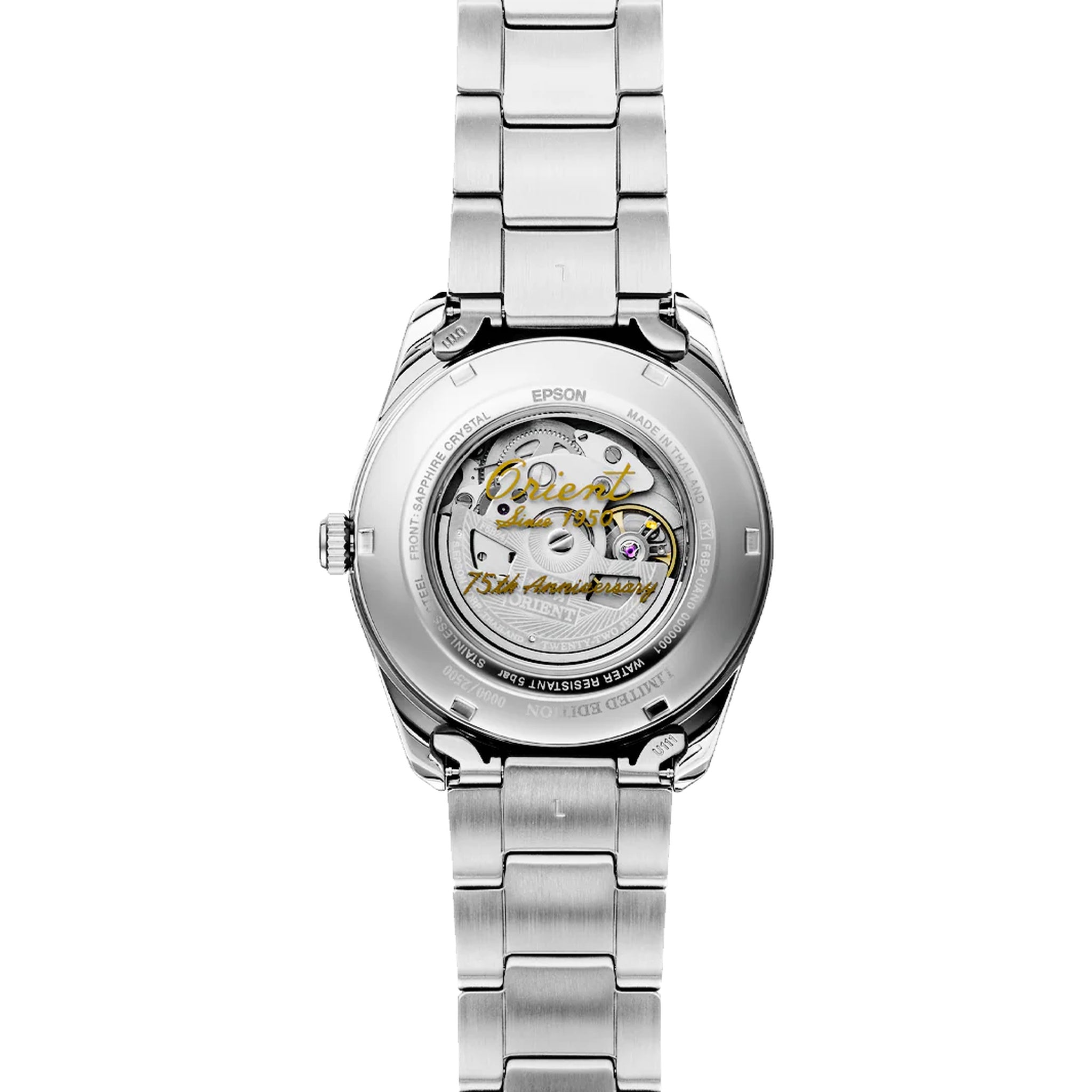 Montre Orient Stretto RA-AK0311N30B 75th Anniversary Edition Gris Solaire