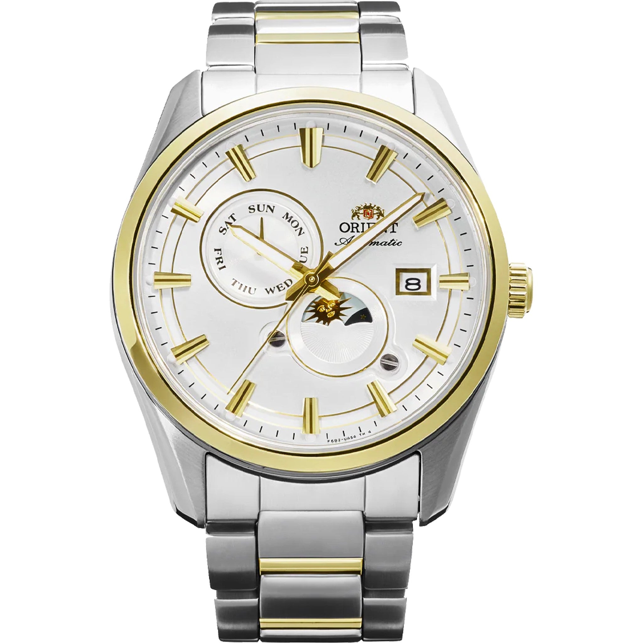Montre Orient Stretto RA-AK0312S30B Sun & Moon Blanc Solaire