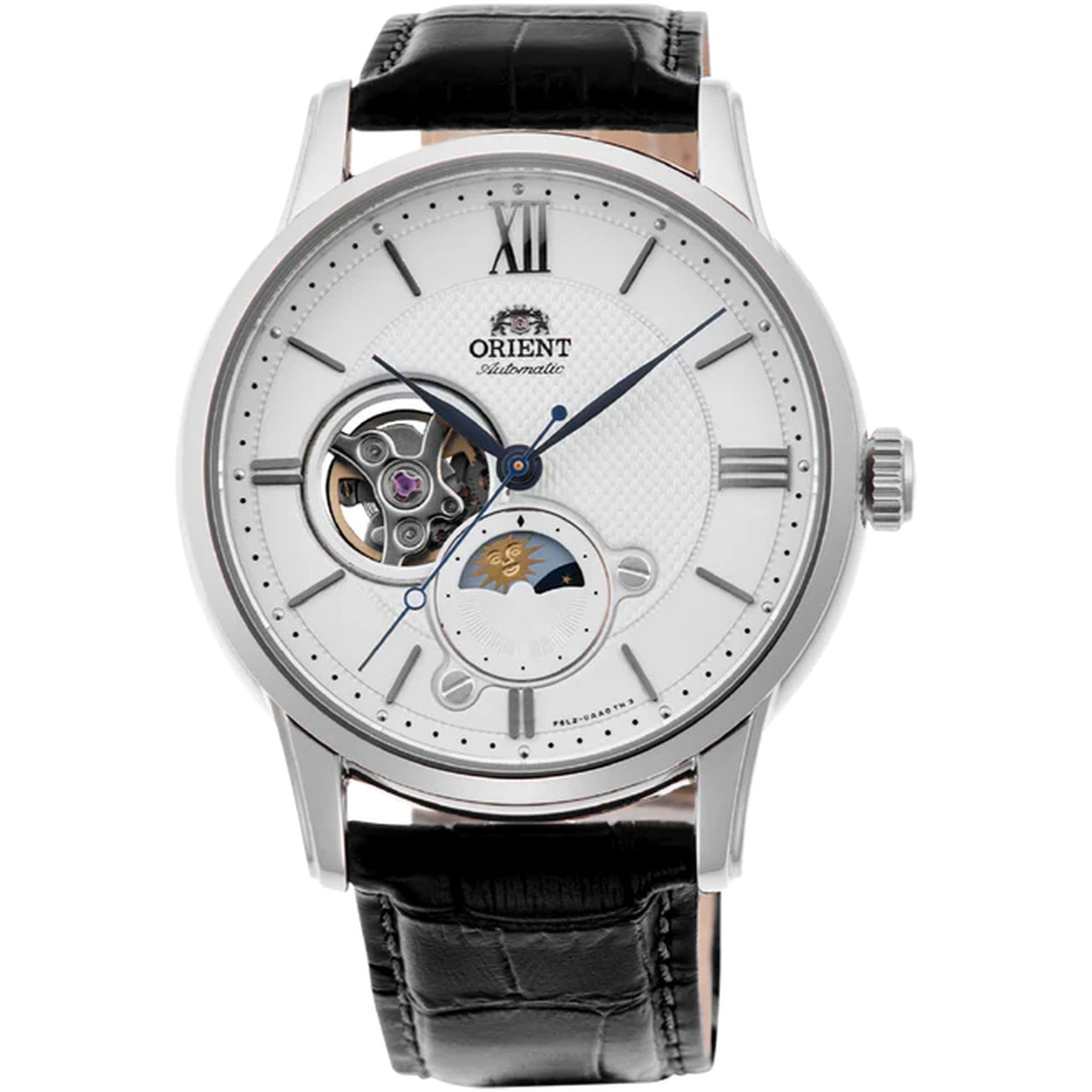 Montre Orient Classique RA-AS0011S30B Cœur ouvert Sun&Moon Blanc Automatique