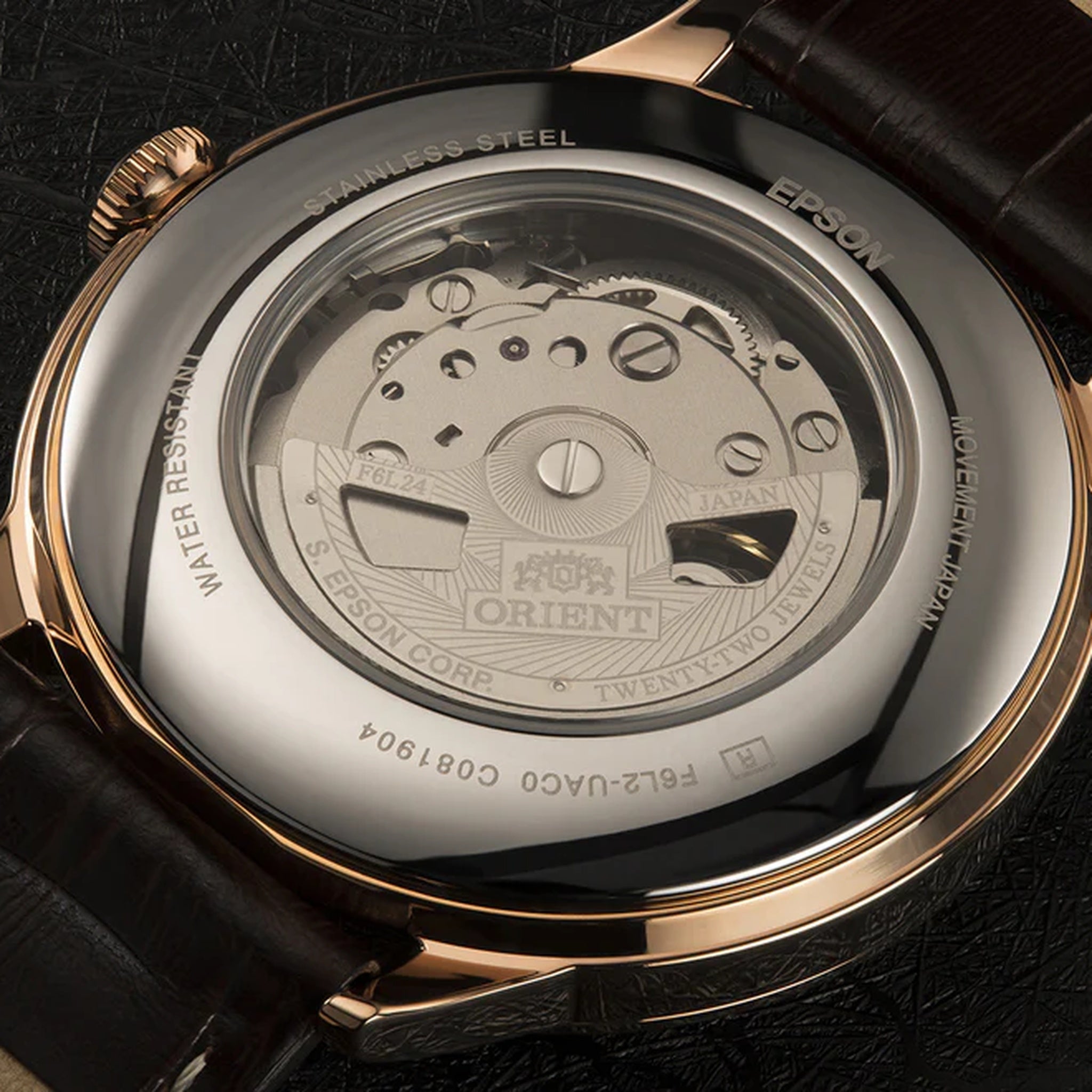 Montre Orient Classique RA-AS0102S30B Cœur ouvert Sun&Moon Blanc Automatique