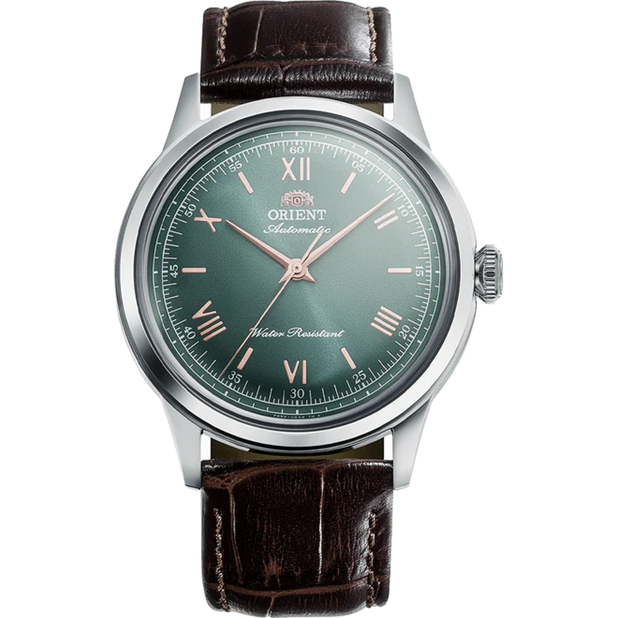 Montre Orient Bambino RA-BB0001E30B 38mm Chiffres Romains Vert Automatique