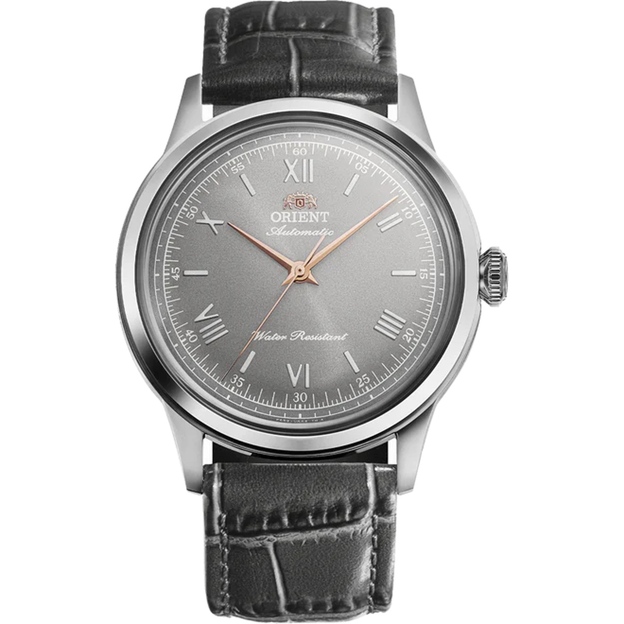 Montre Orient Bambino RA-BB0006N30B 38mm Chiffres Romains Gris Automatique