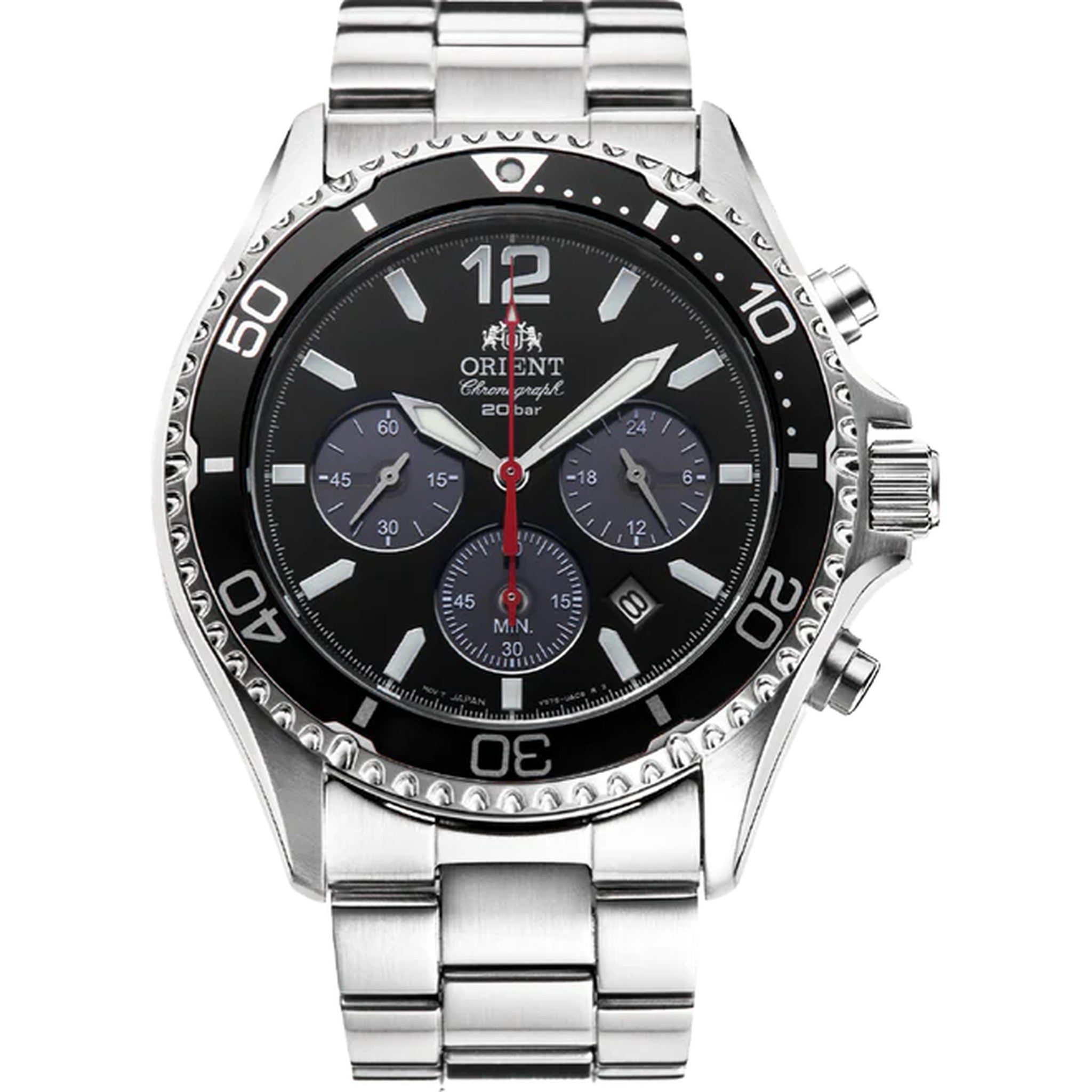 Montre Orient Mako RA-TX0202B10B Sports Solar Chronograph Noir Solaire