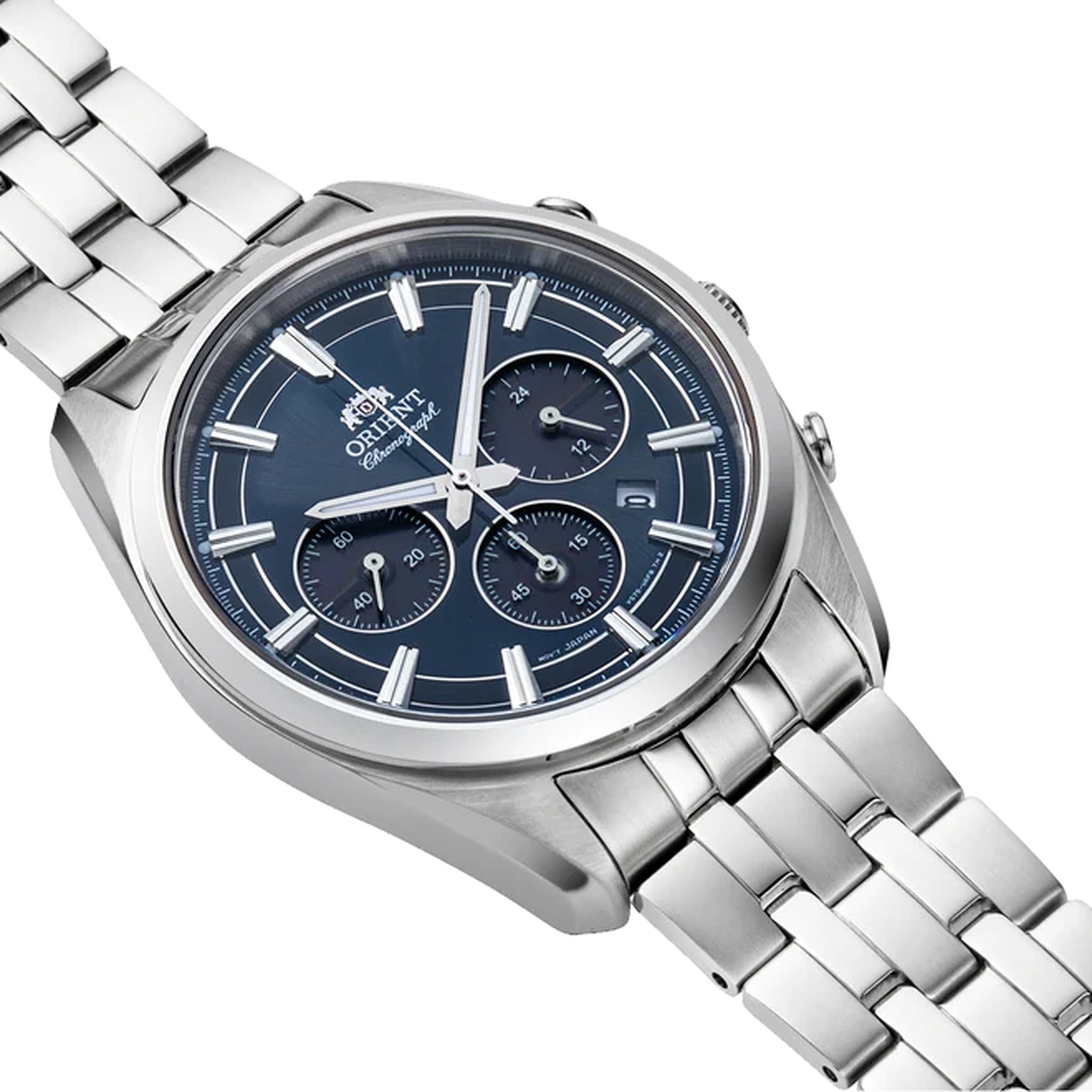 Montre Orient Stretto RA-TX0303L10B Solar Chronograph Bleu Solaire