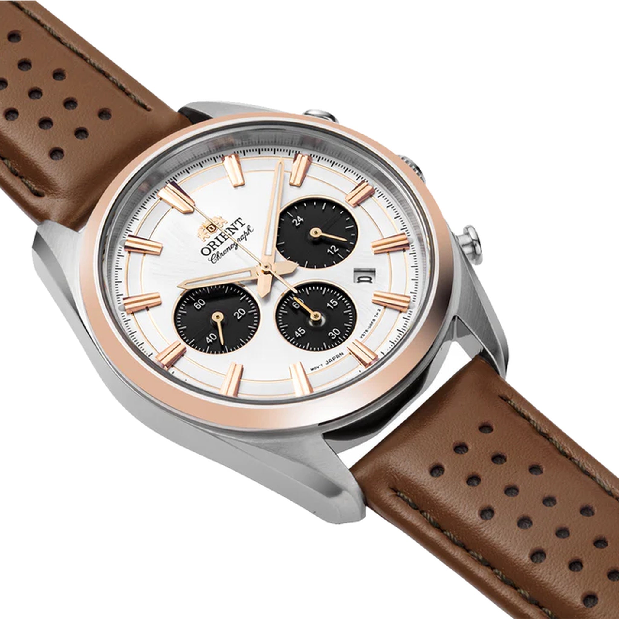 Montre Orient Stretto RA-TX0306S10B Solar Chronograph Blanc Solaire
