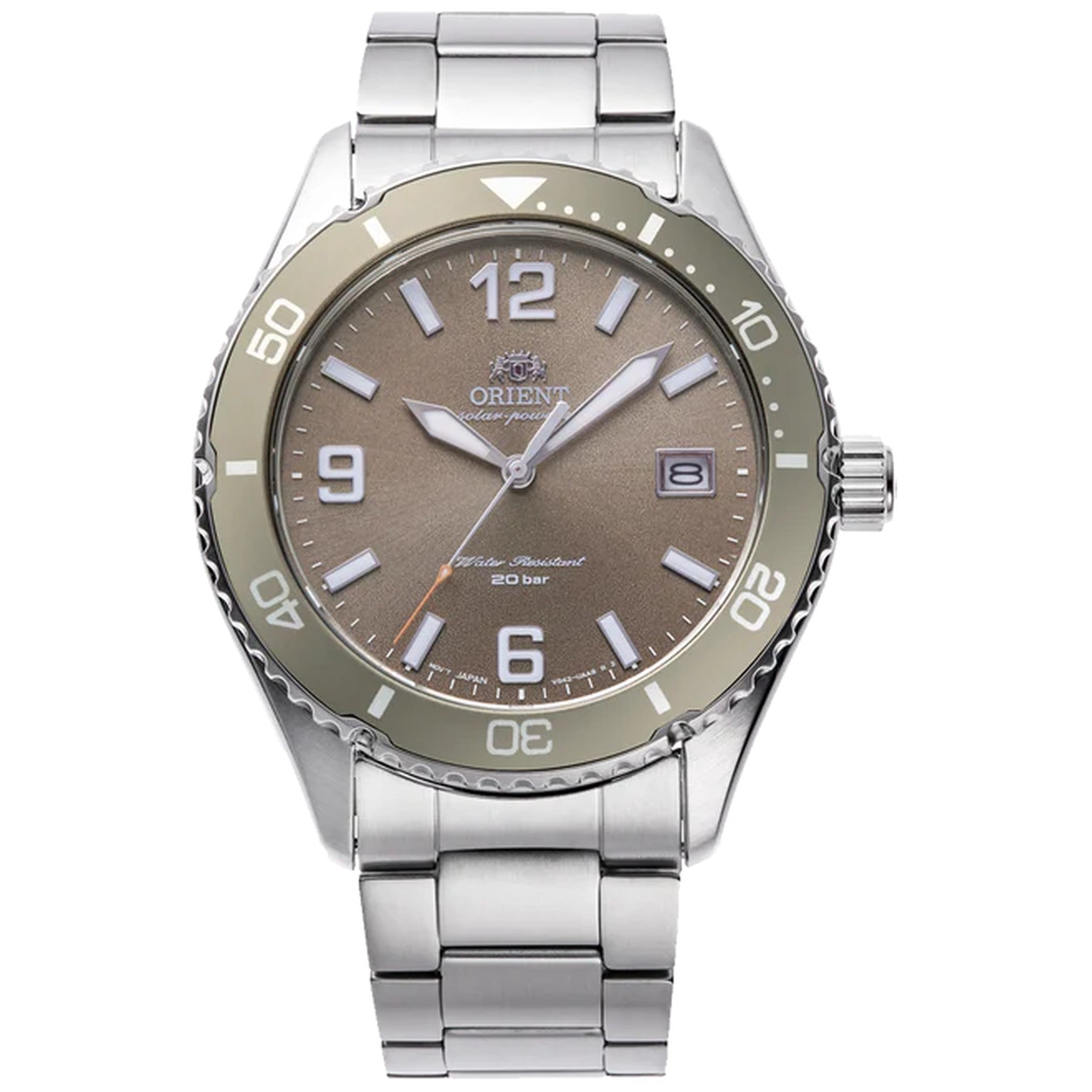 Montre Orient Mako RA-WJ0004Y10B Marron Solaire
