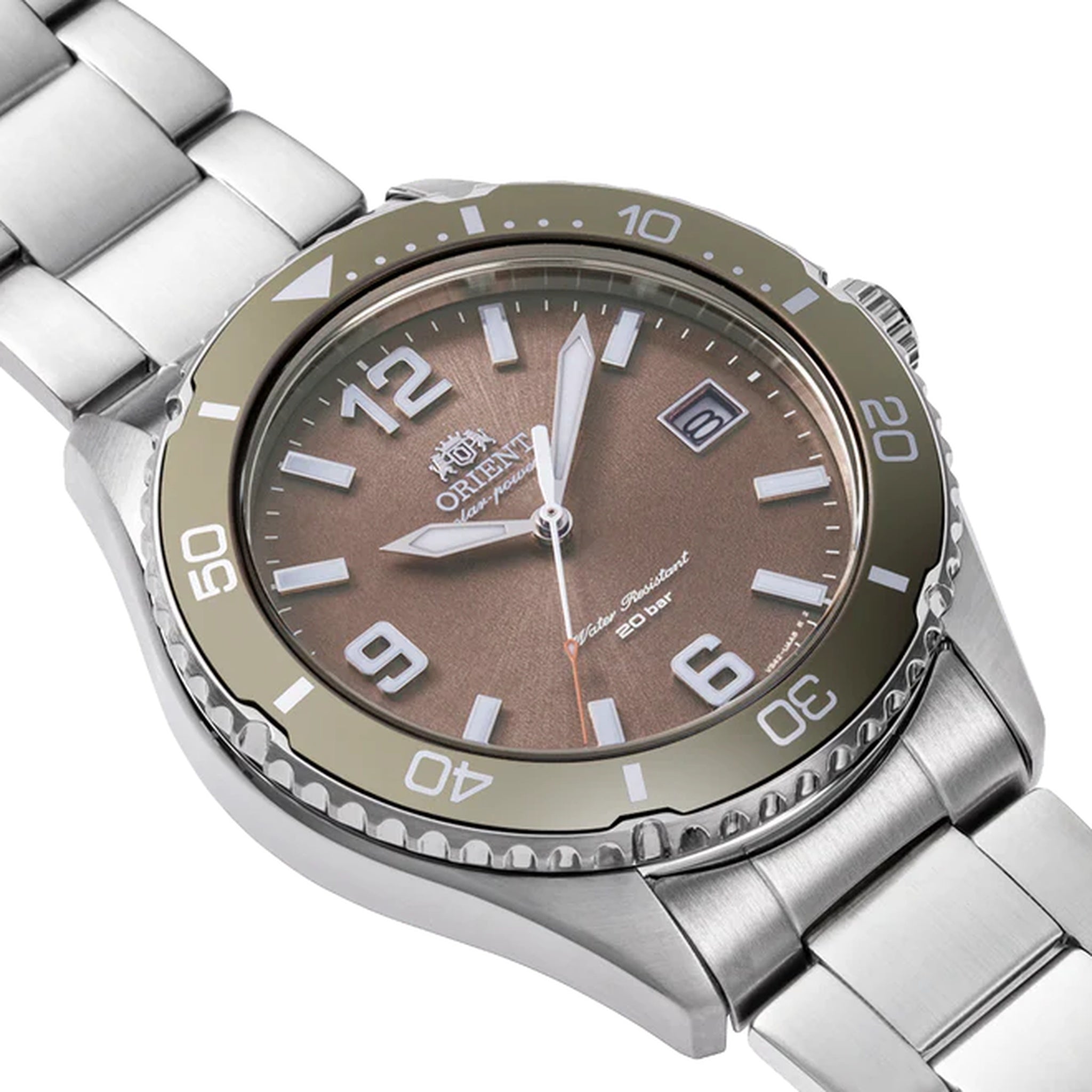 Montre Orient Mako RA-WJ0004Y10B Marron Solaire