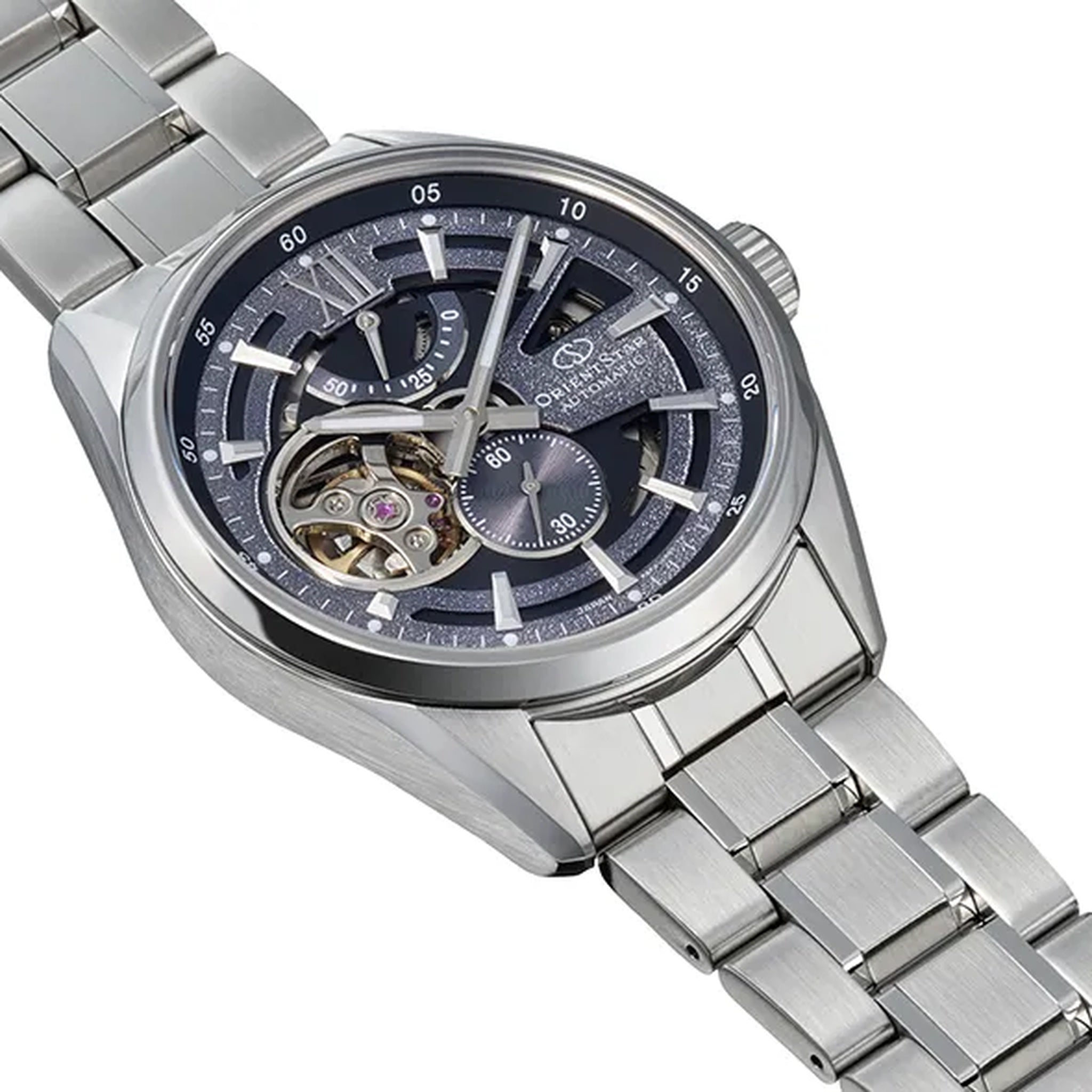 Montre Orient Star Contemporary RE-AV0138V00B Cœur Ouvert Bleu Automatique