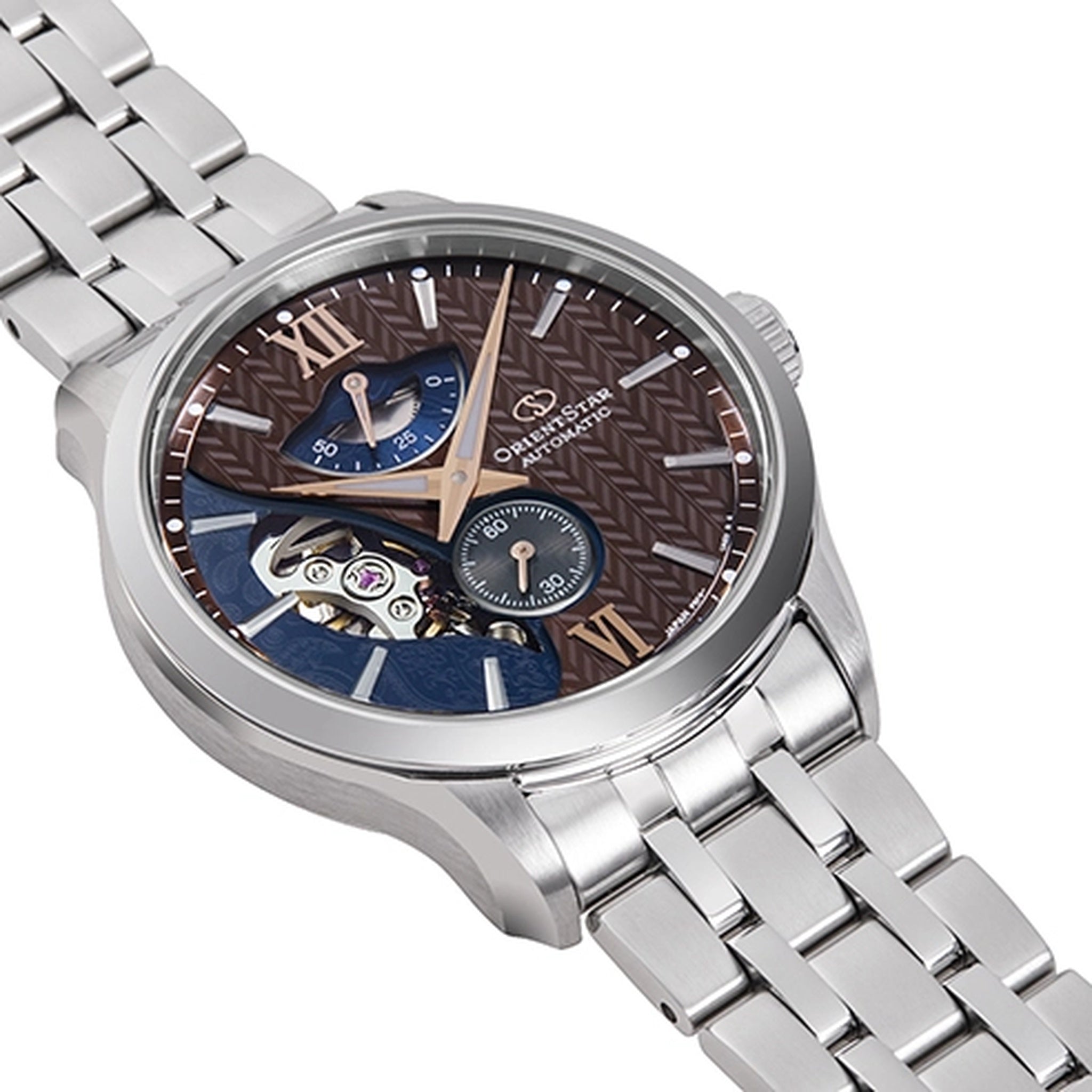 Montre Orient Star Contemporary RE-AV0B02Y00B Cœur Ouvert Marron Automatique