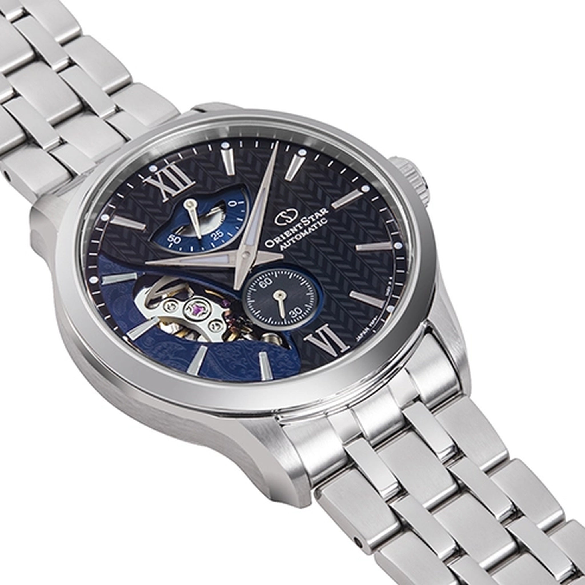 Montre Orient Star Contemporary RE-AV0B03B00B Cœur Ouvert Bleu Automatique