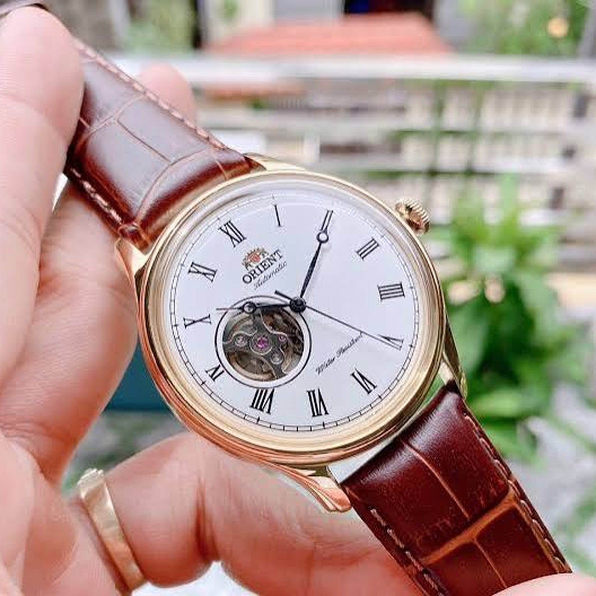 Montre Orient Bambino 2ème Génération TAG00002W0 Cœur ouvert Blanc Automatique