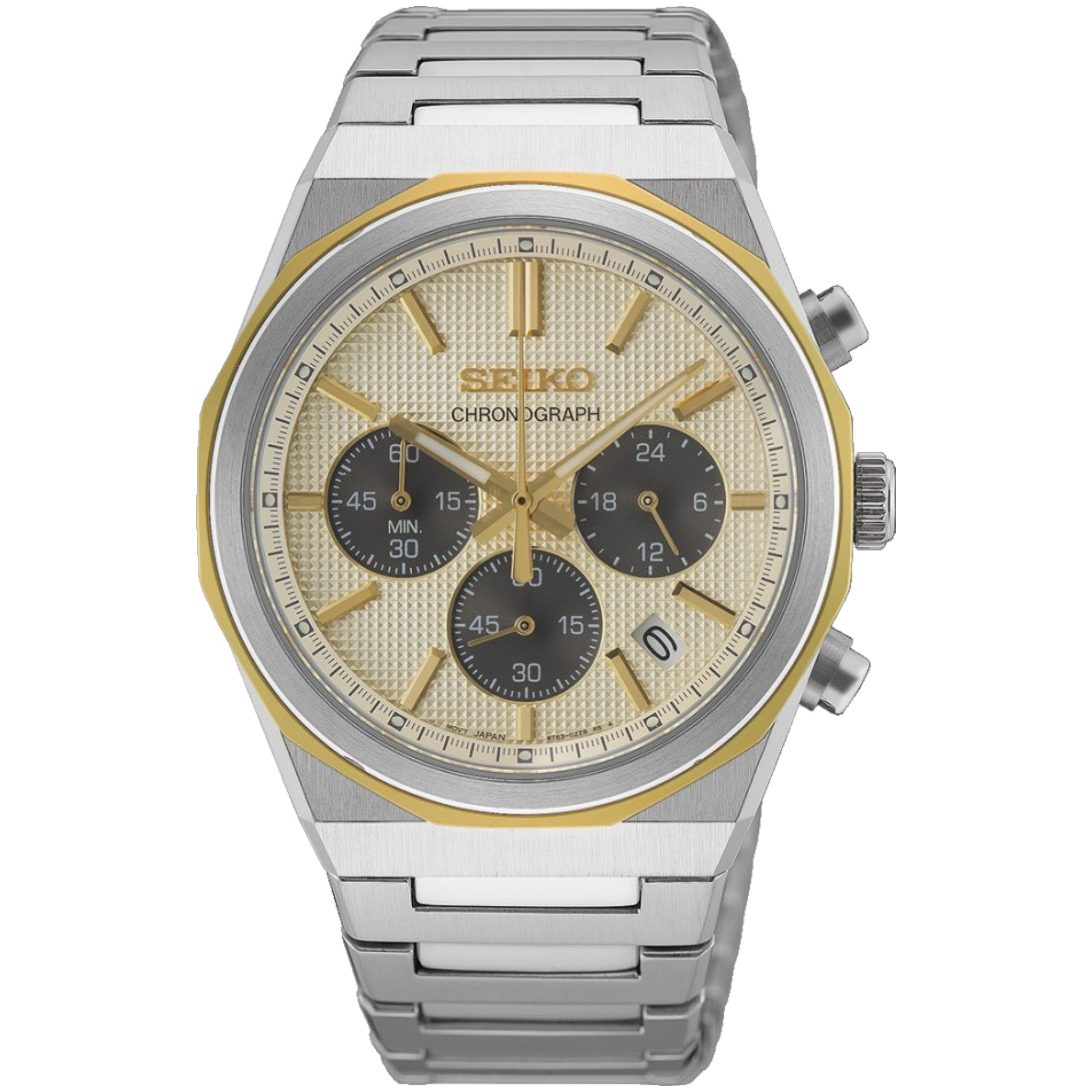 Montre Seiko Essentials Homme HGK001P1 Chronographe Argenté Doré