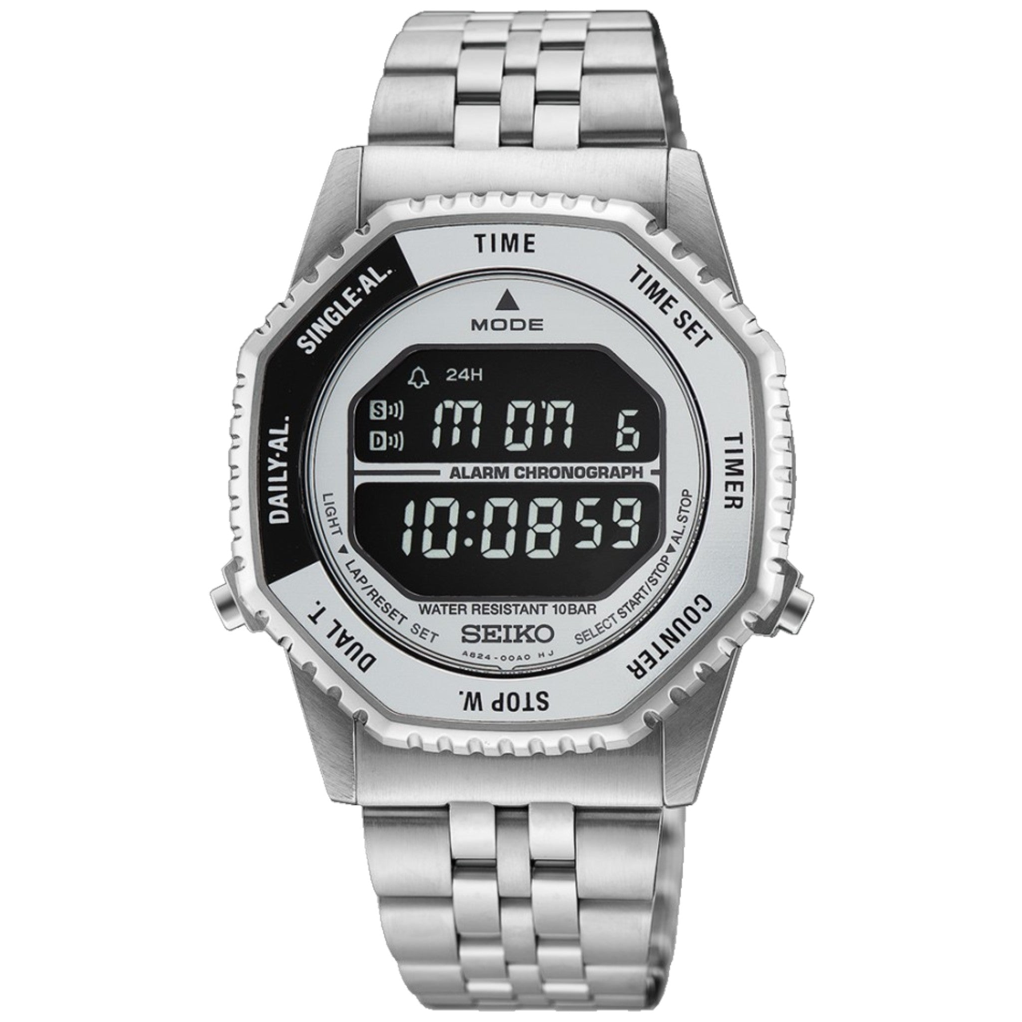 Seiko Sports Rotocall Men's Watch HFL002P1 Digital Silver