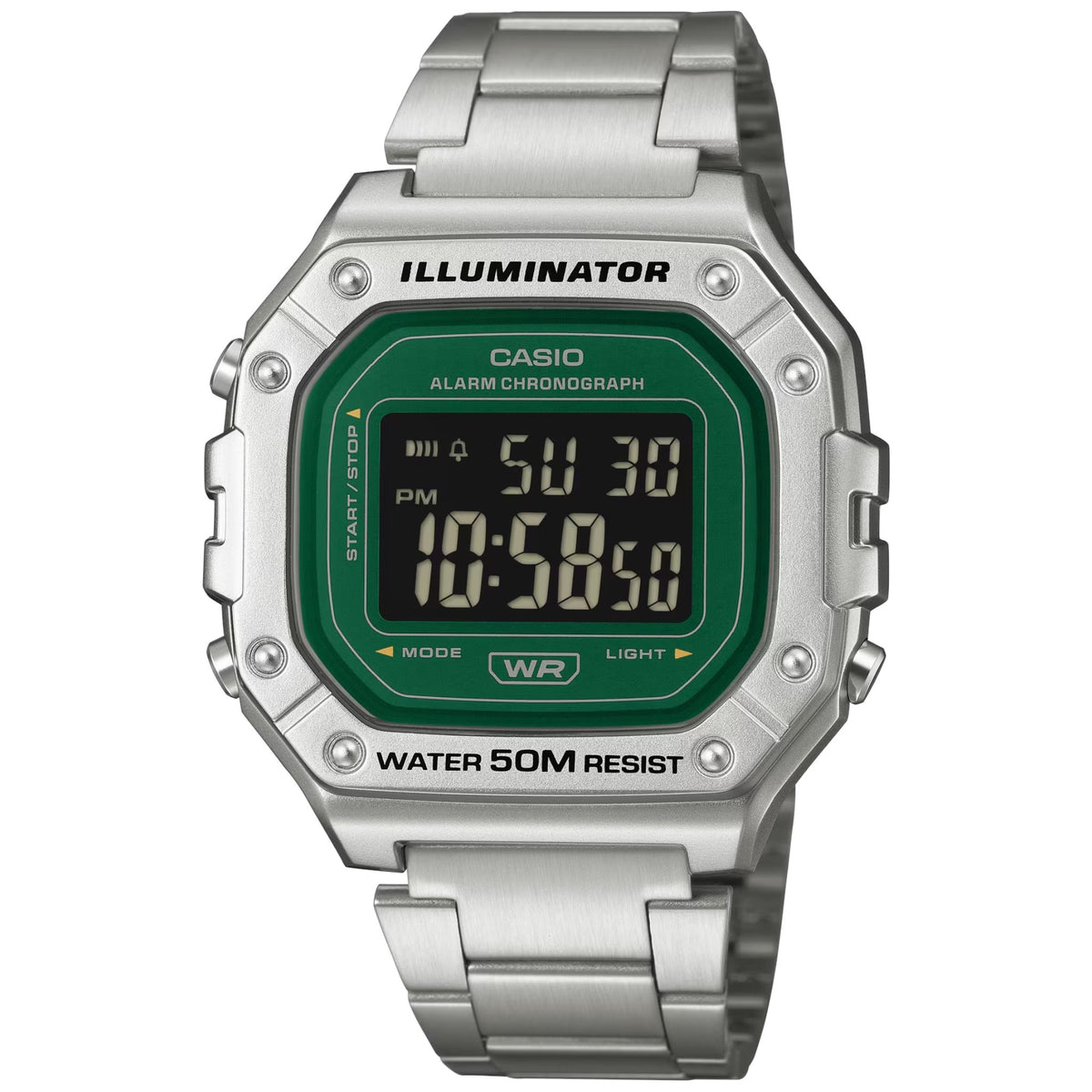 Casio W-218HD-3A Green Digital Watch
